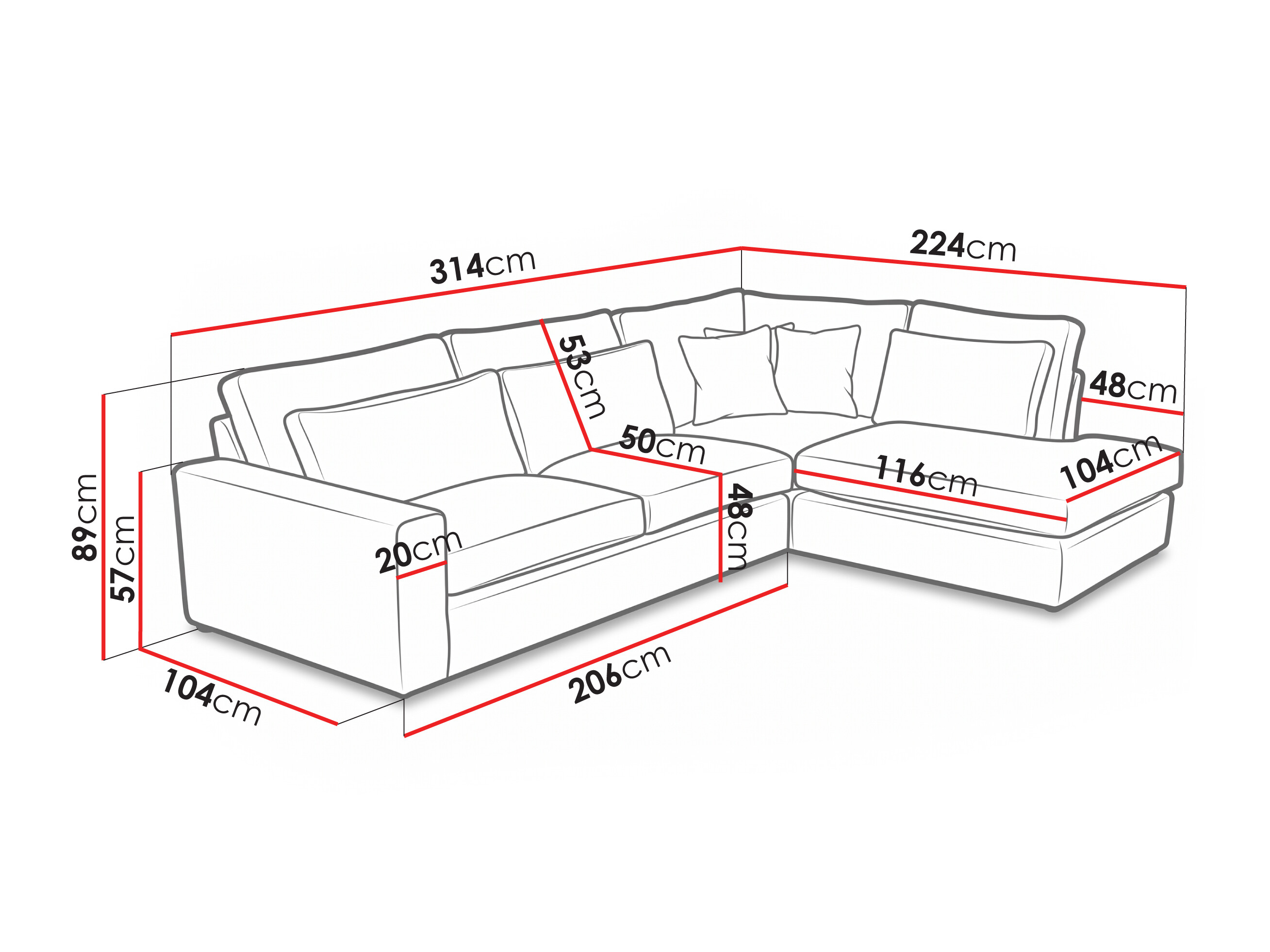 Corner sofa Somava 100 (Lincoln 86)