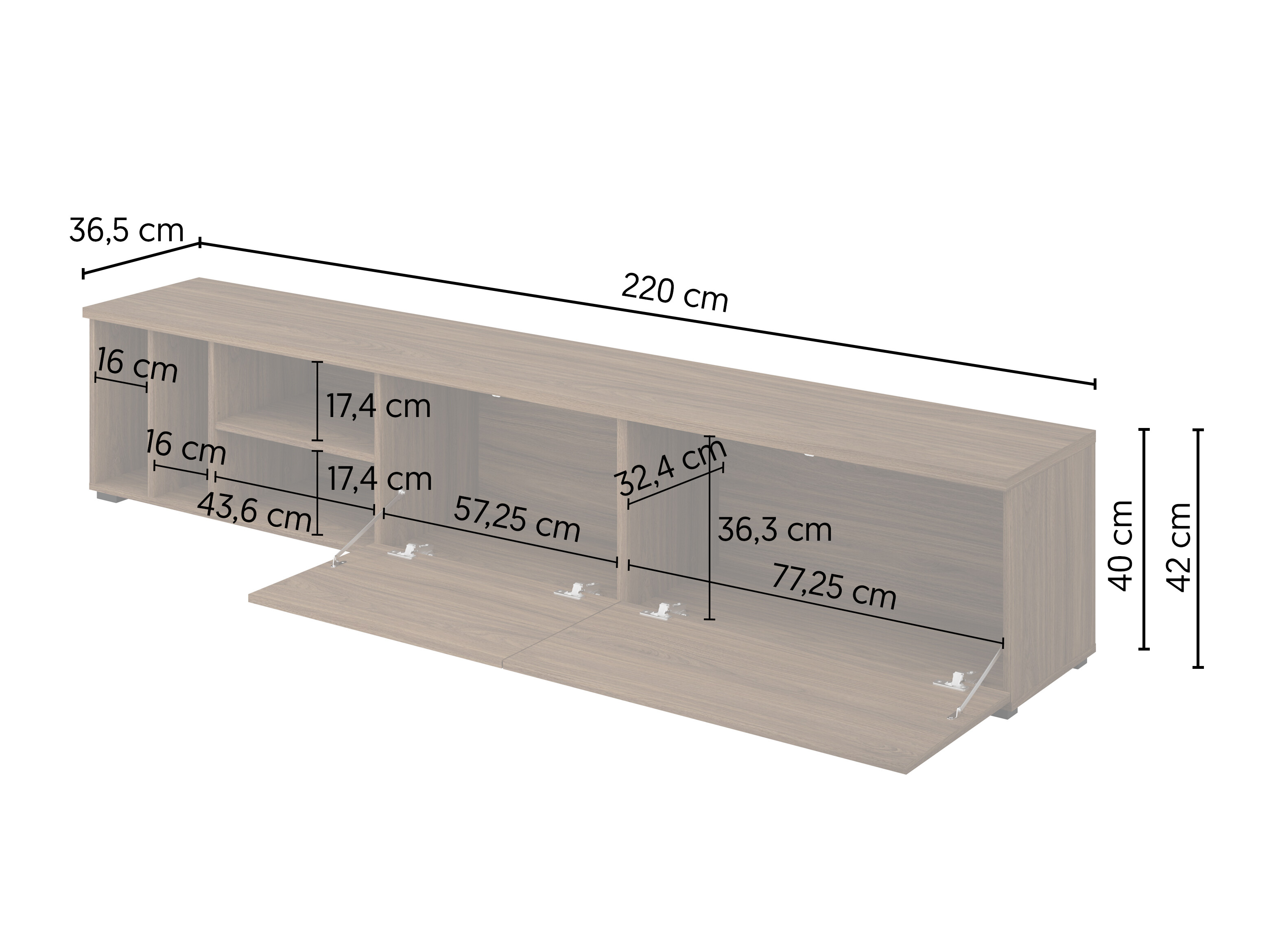 TV stand Austin 397 (Walnut)