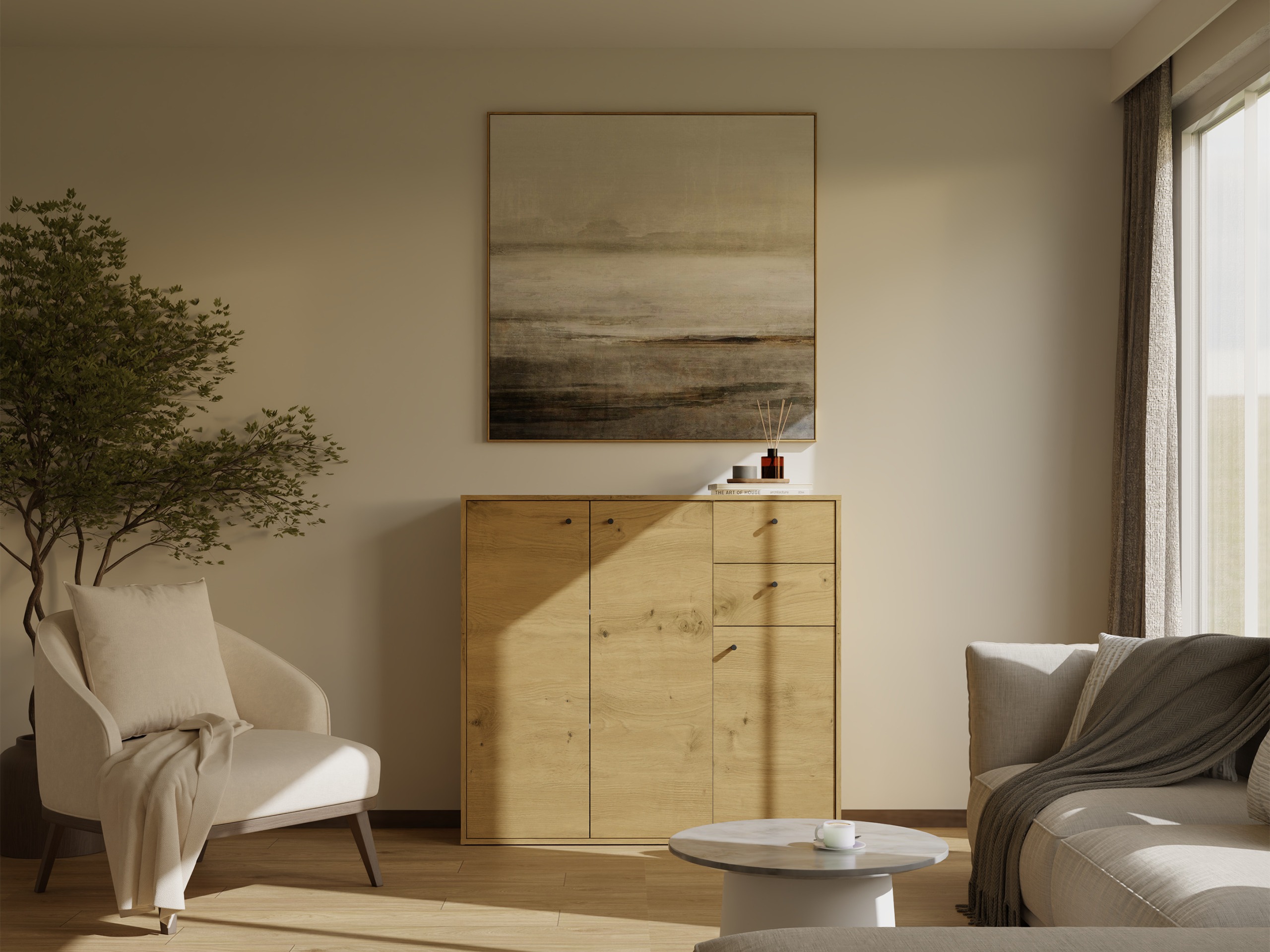 Chest of drawers Mandeville 407 (Artisan oak)