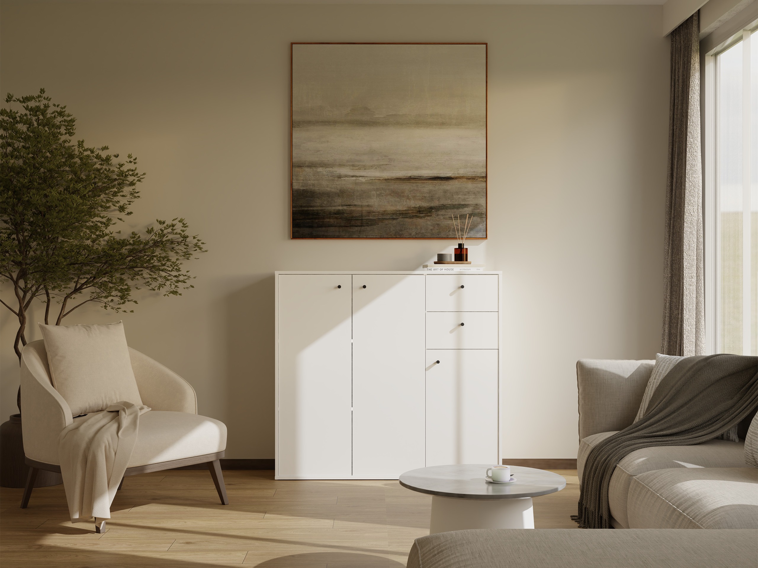 Chest of drawers Mandeville 407 (White)