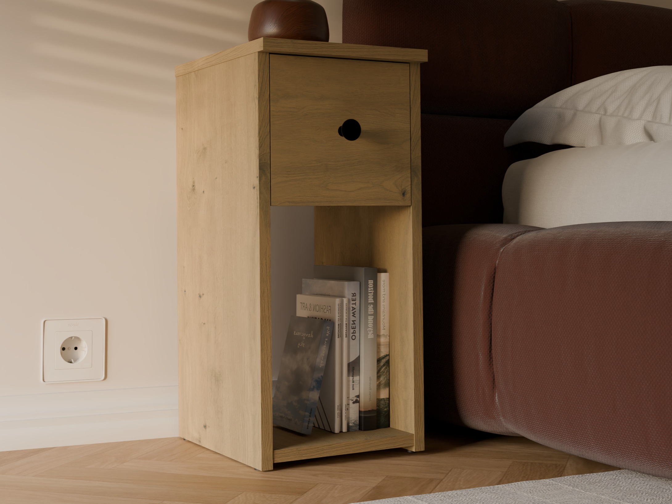 Bedside table Mandeville 409 (Artisan oak)