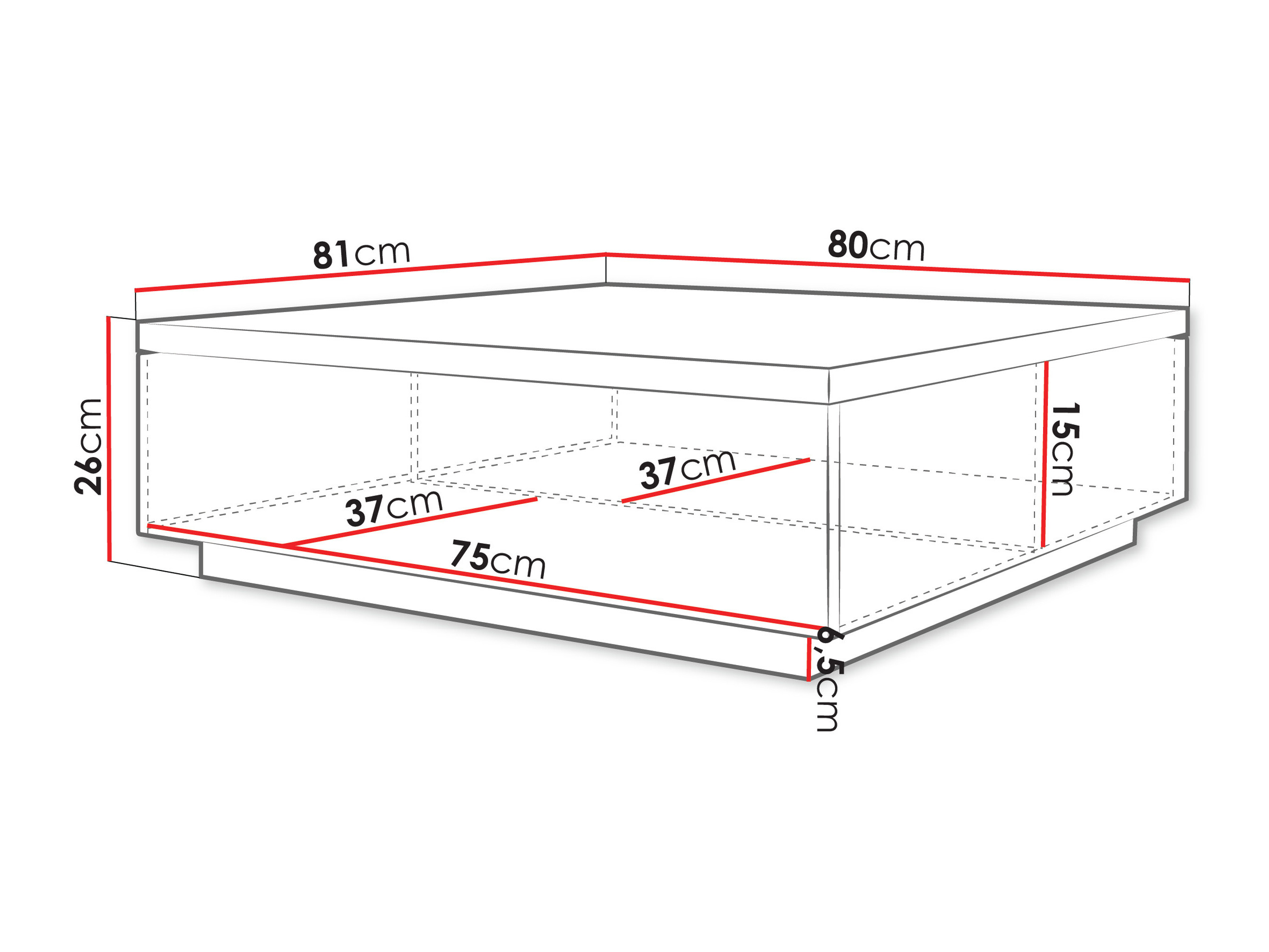 Coffee table Comfivo Ulmal (White)