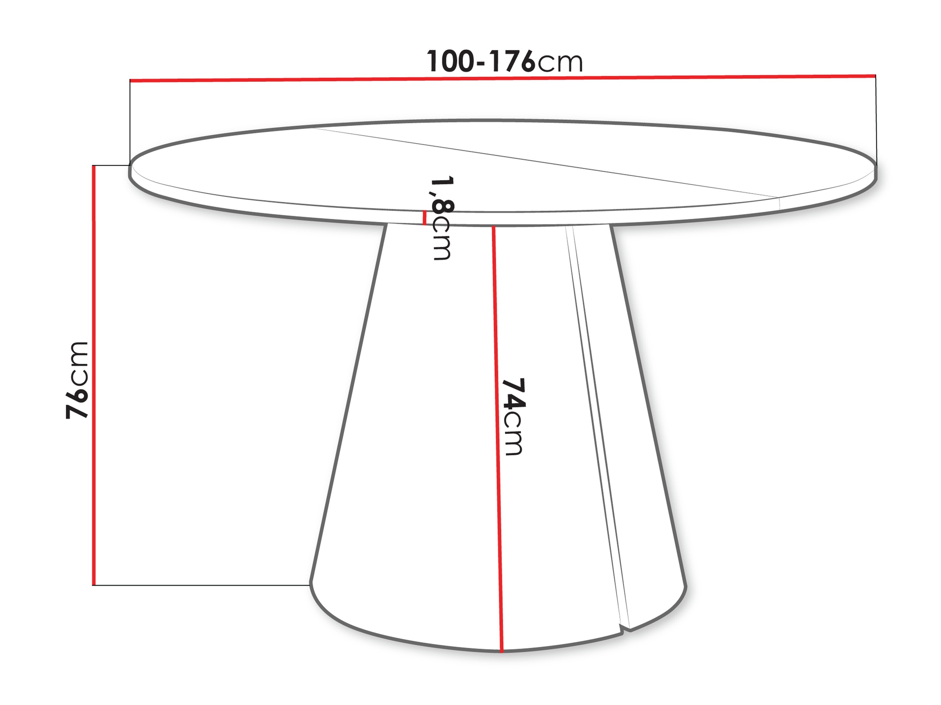 Table Oswego 166