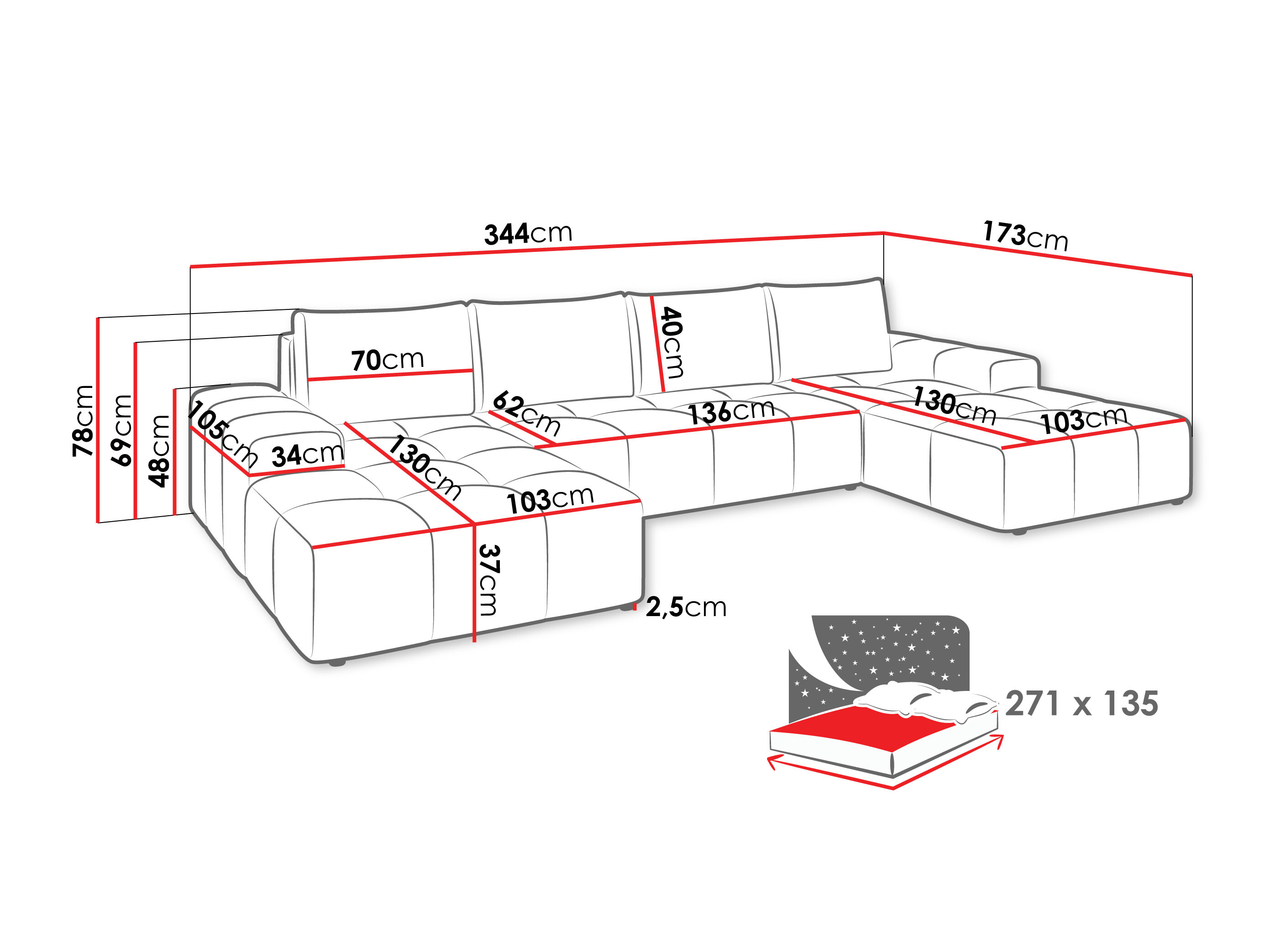 Corner sofa Comfivo Origor II (Taro 25)