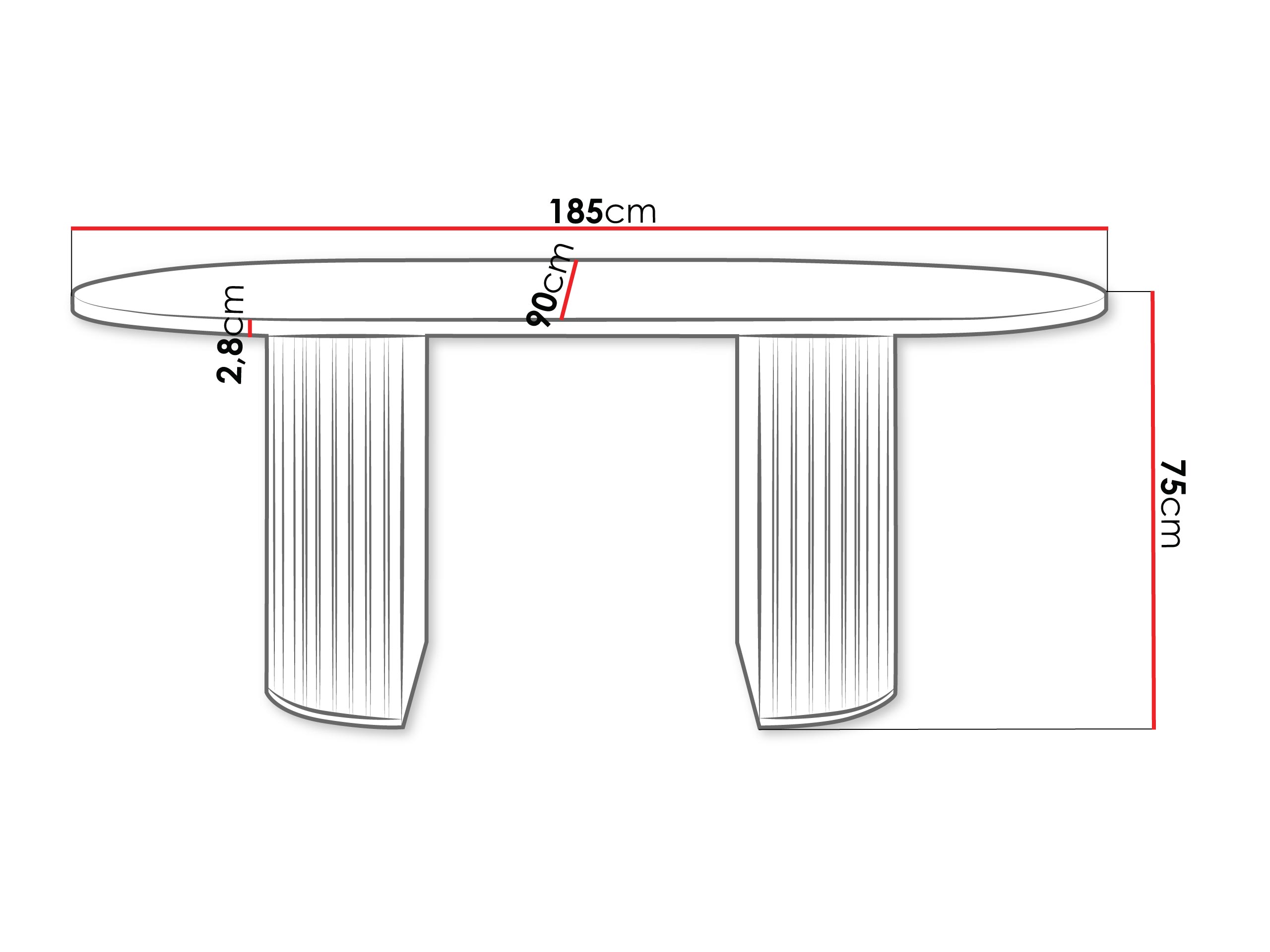 Table Comfivo Ulma (Black marble + Black)