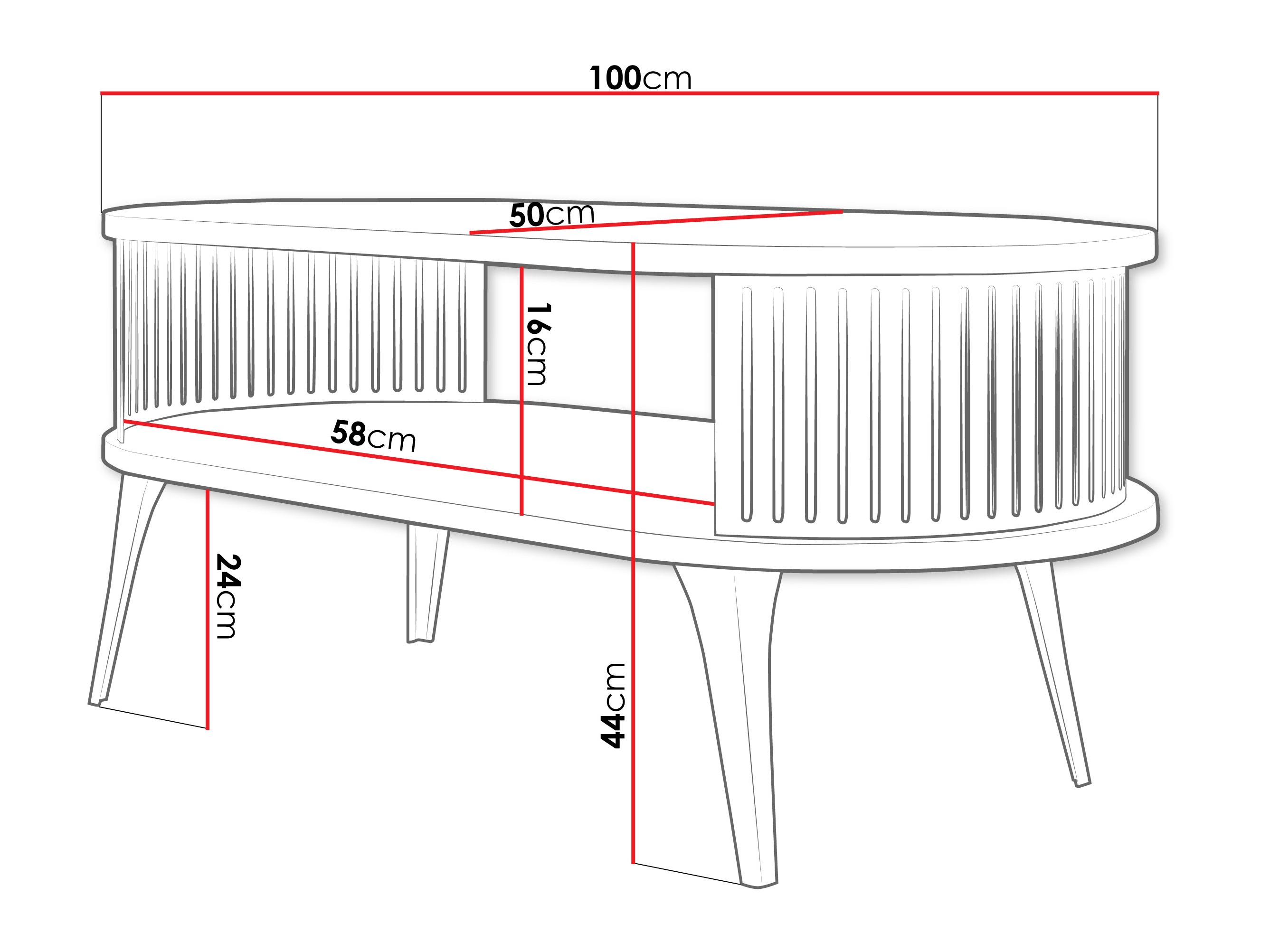 Coffee table Vitum III (Light travertine)