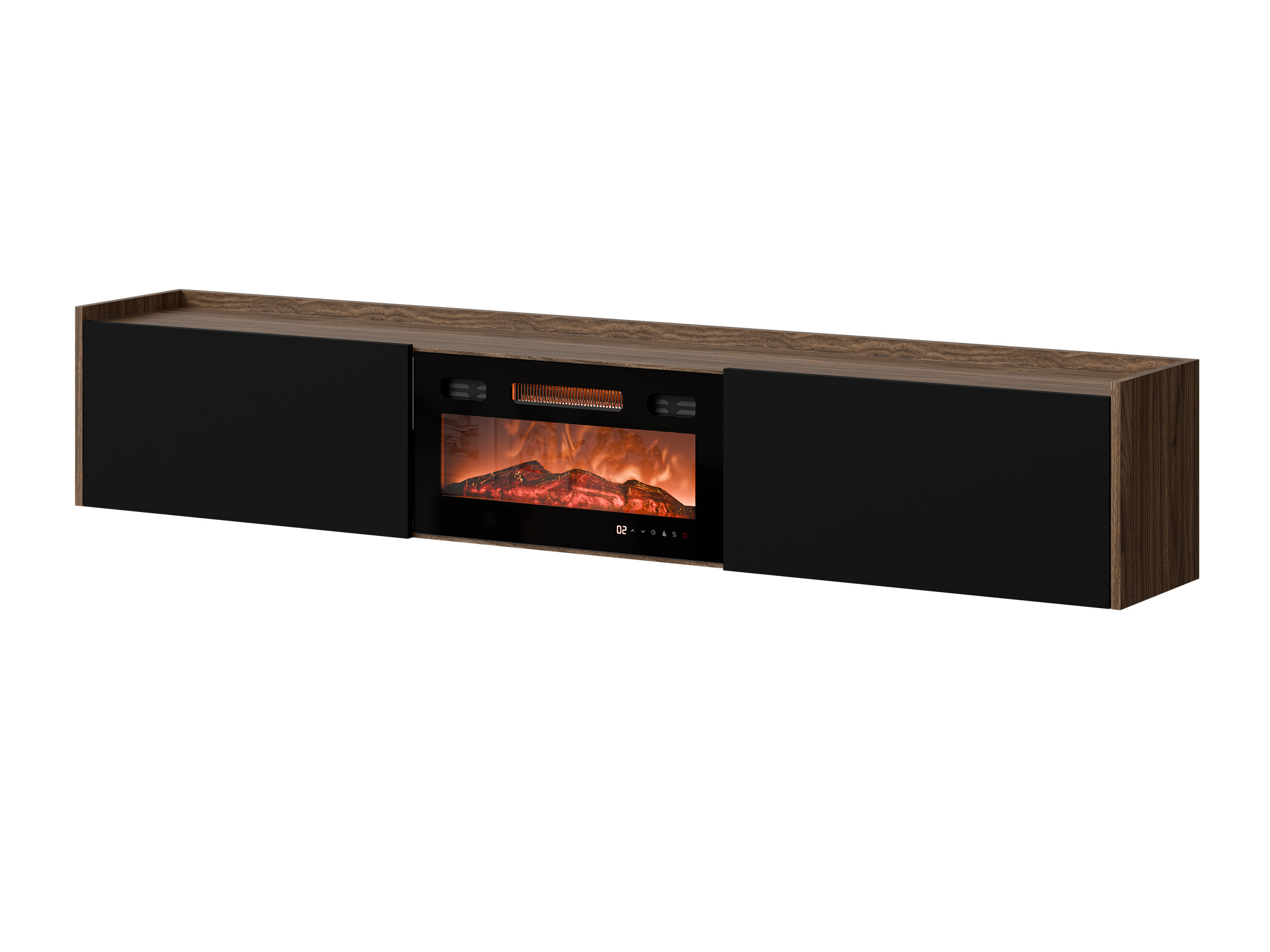 TV stand Charlotte 215 (Black + Walnut)