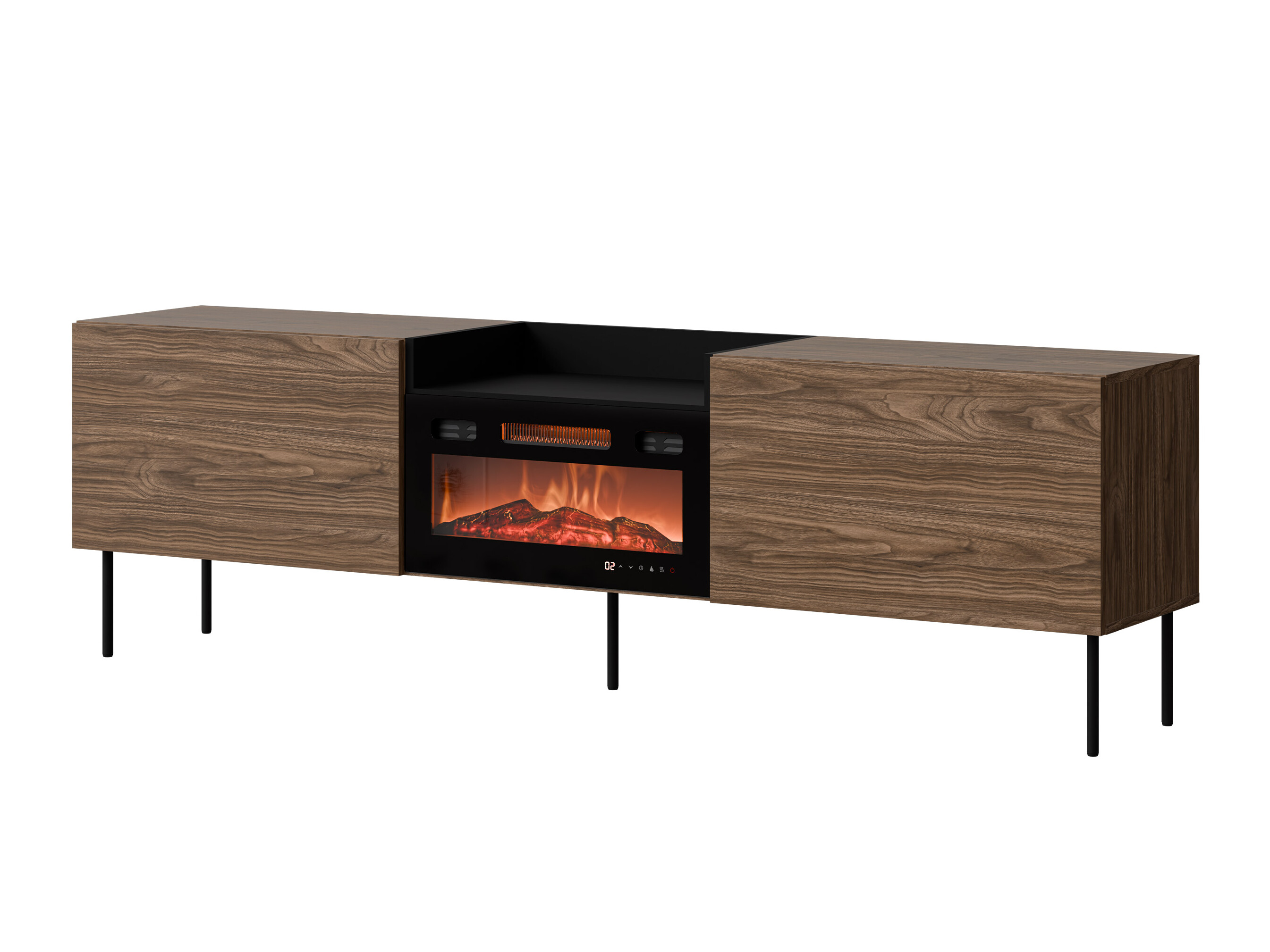 TV stand Charlotte 216 (Walnut + Black)