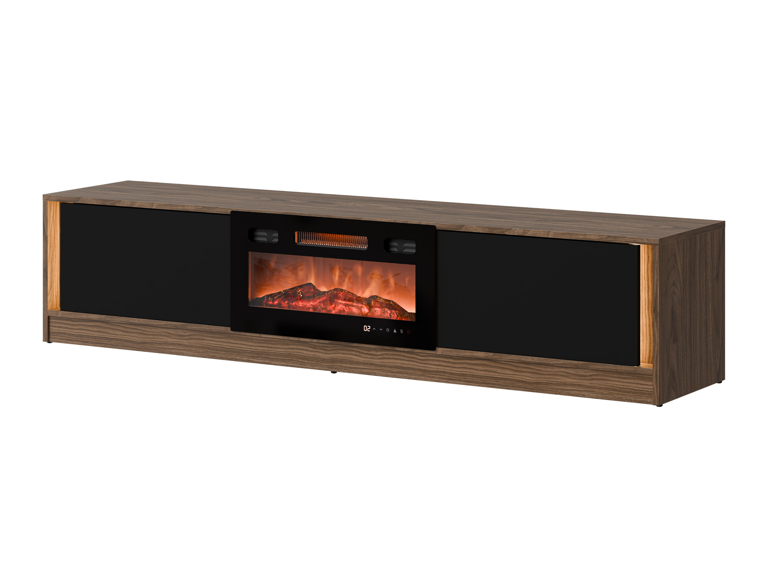 TV stand Charlotte 217 (Walnut + Black)
