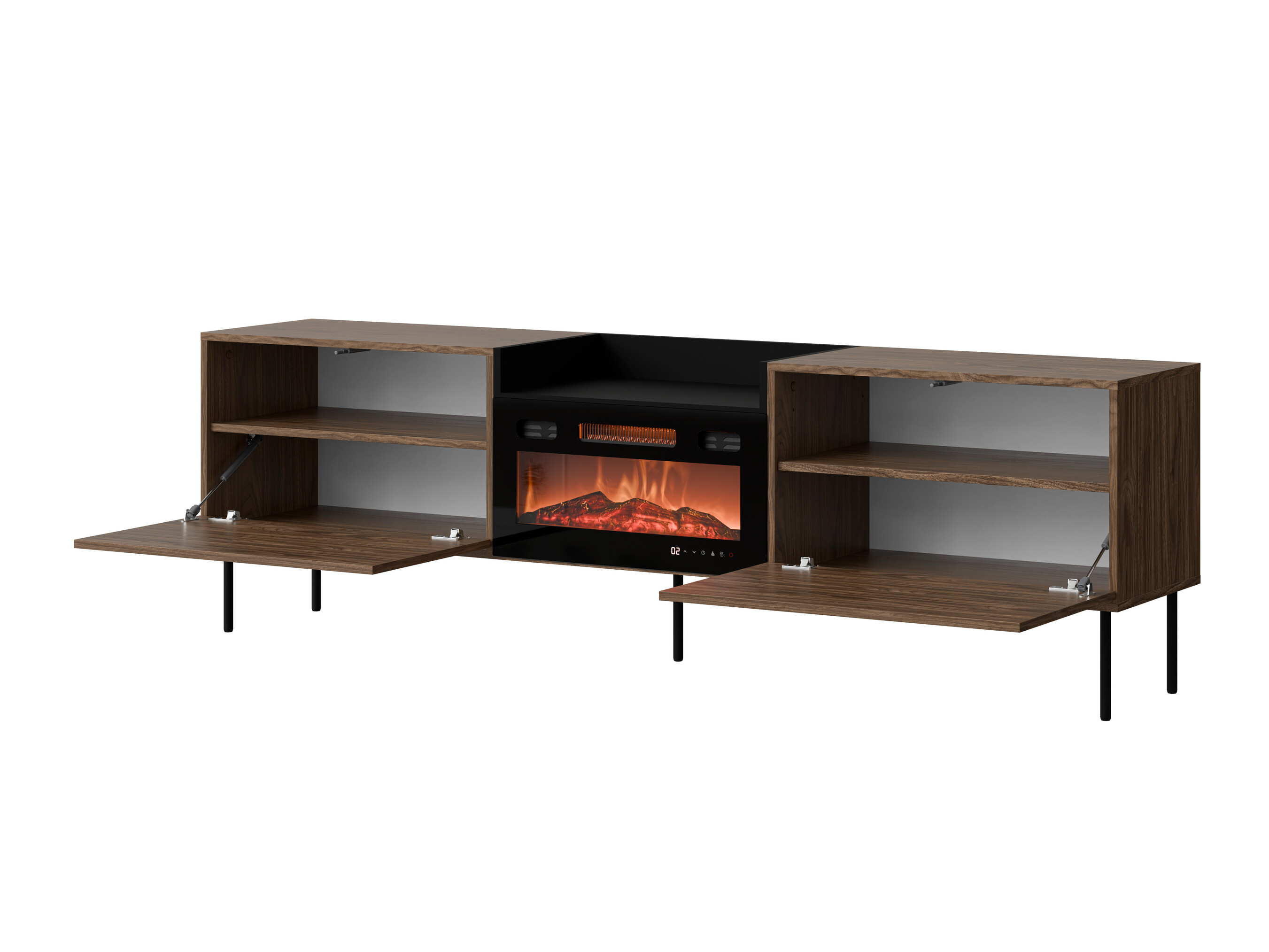 TV stand Charlotte 216 (Walnut + Black)