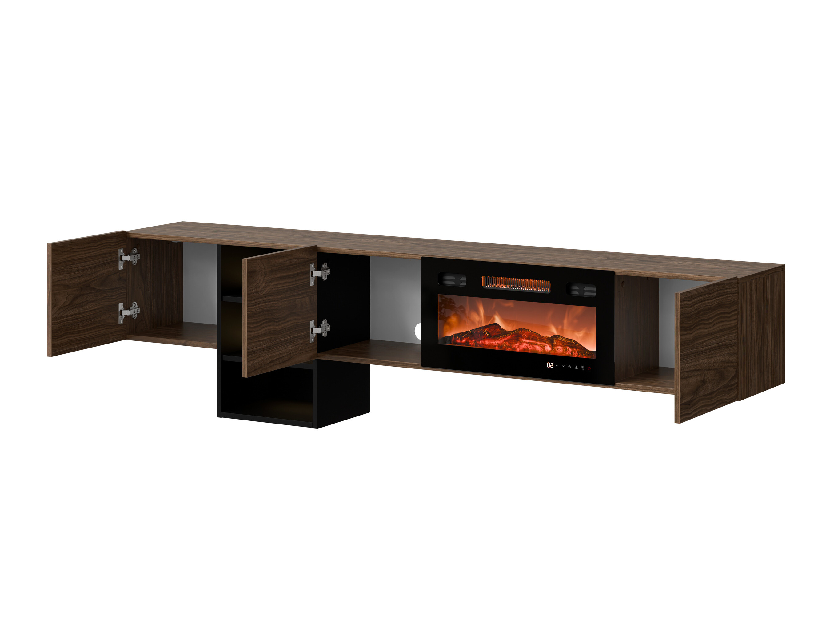 TV stand Charlotte 218 (Walnut + Black)