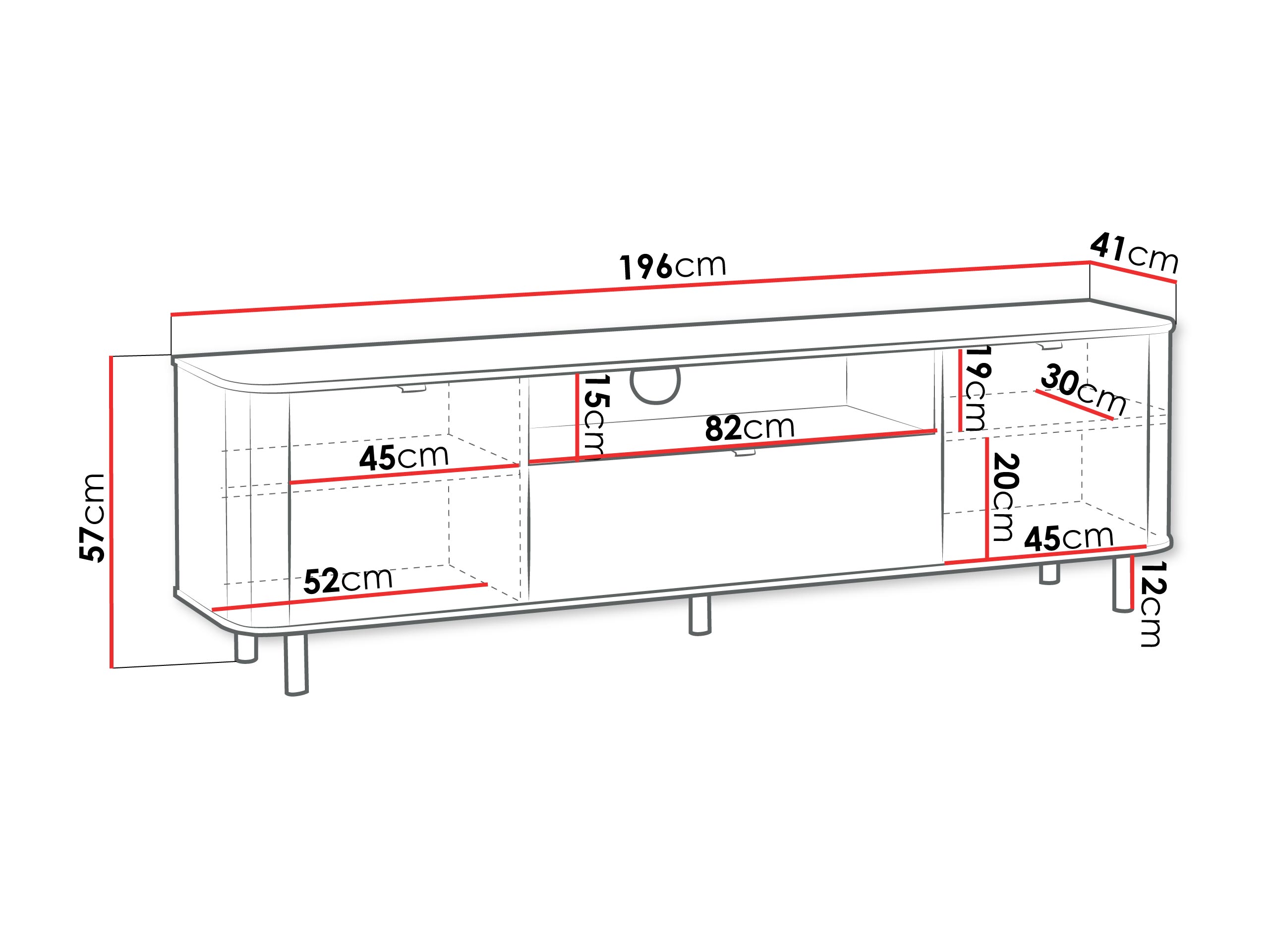 TV stand Larala 105 (Grey beige)
