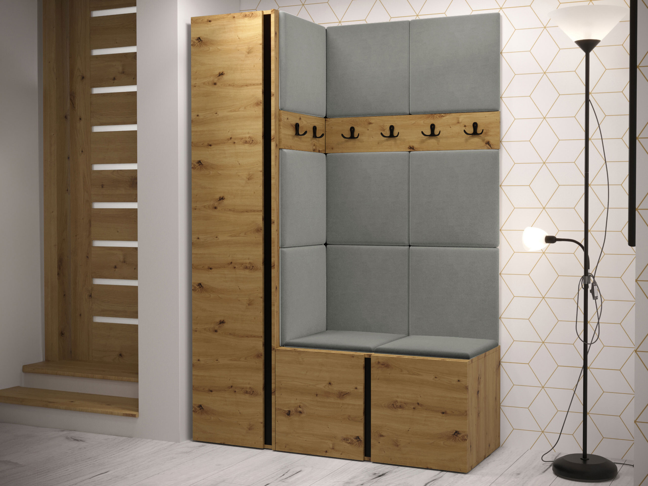 Hallway set Pinis IX (Artisan oak)