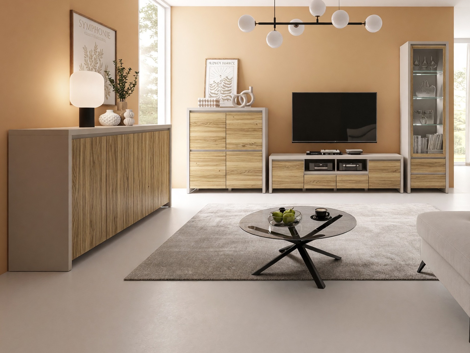 Sideboard Nolroma 142 (Cashmere + Oak)