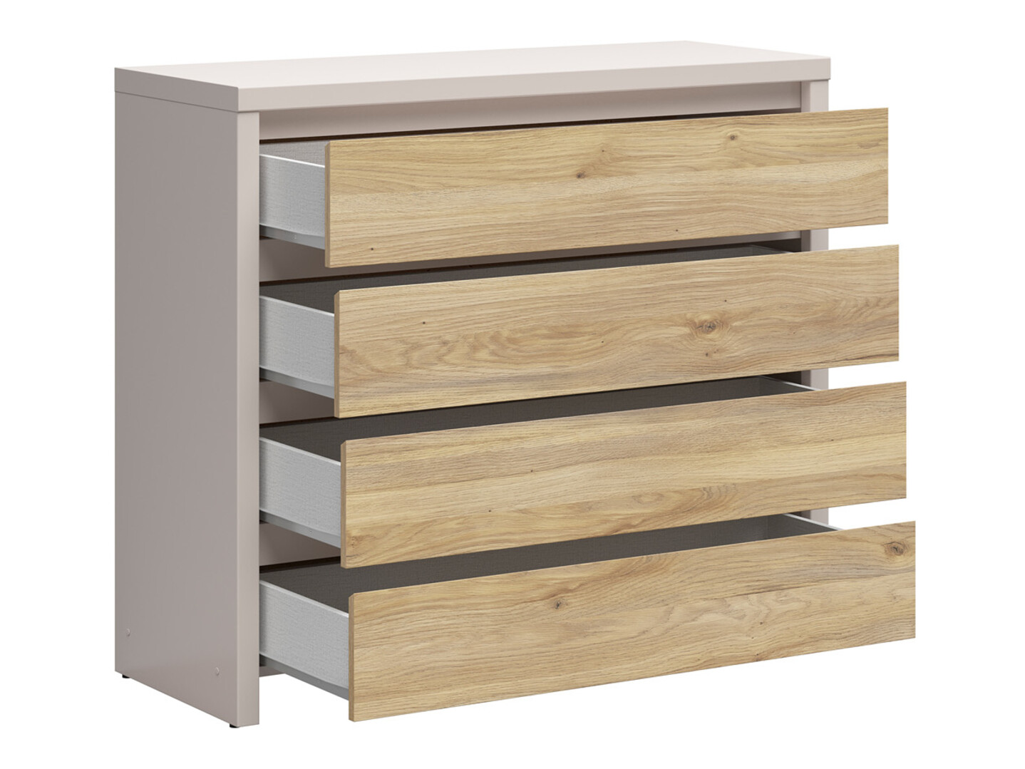 Chest of drawers Nolroma 105 (Cashmere + Oak)