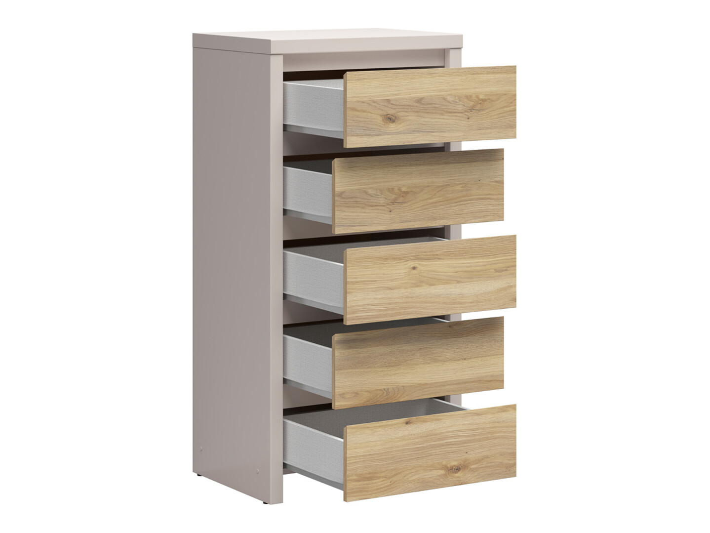Chest of drawers Nolroma 106 (Cashmere + Oak)