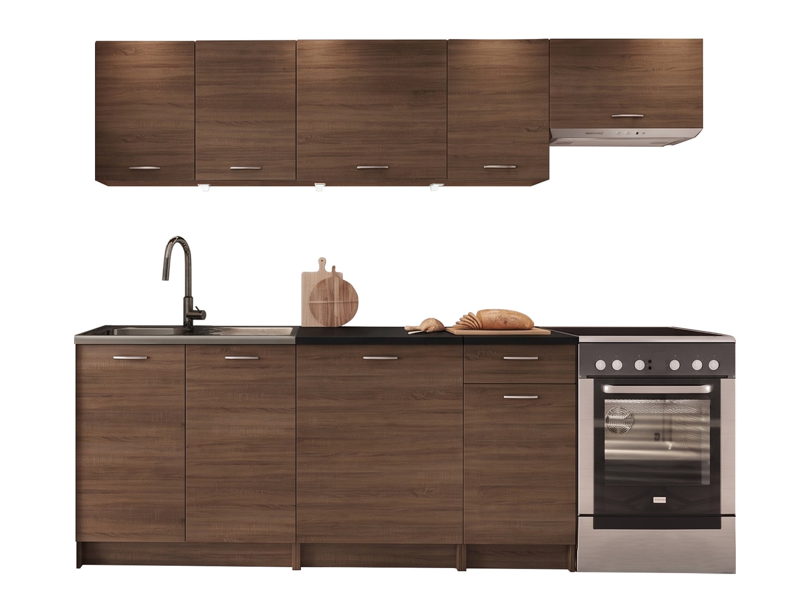 Kitchen set Ota II (Walnut + Black)