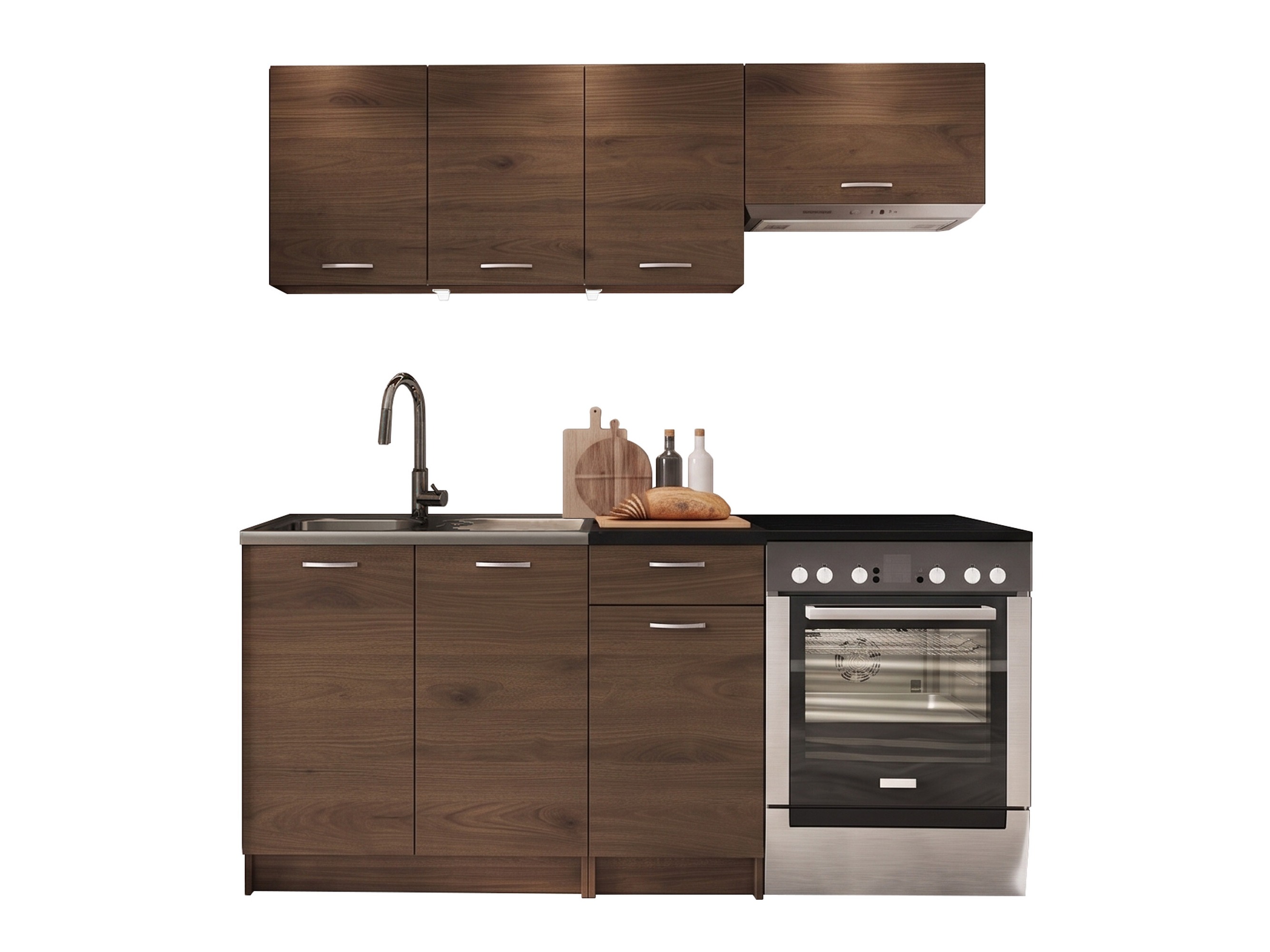 Kitchen set Ota (Walnut + Black)