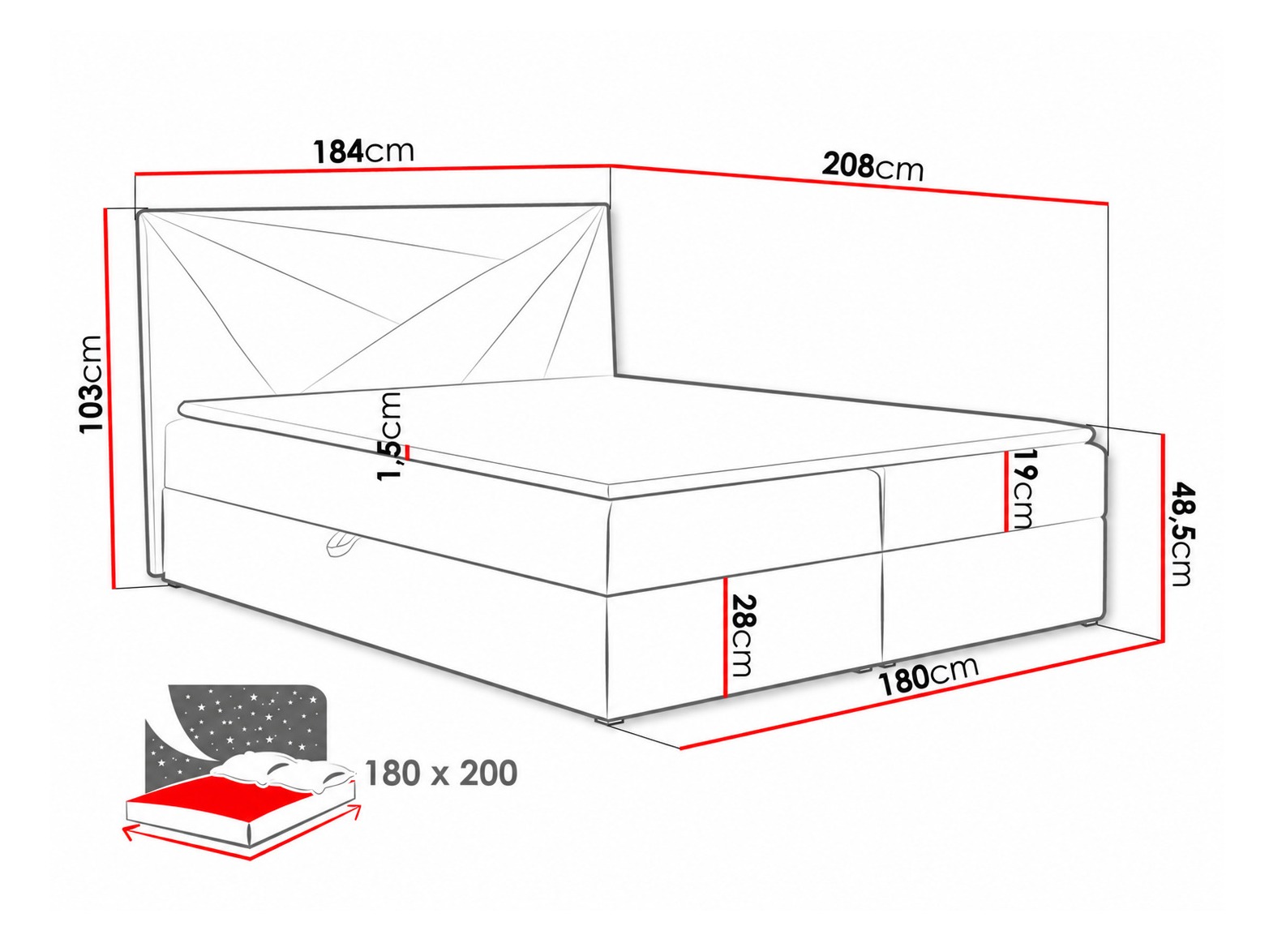 Continental bed Pons II (Kronos 02)