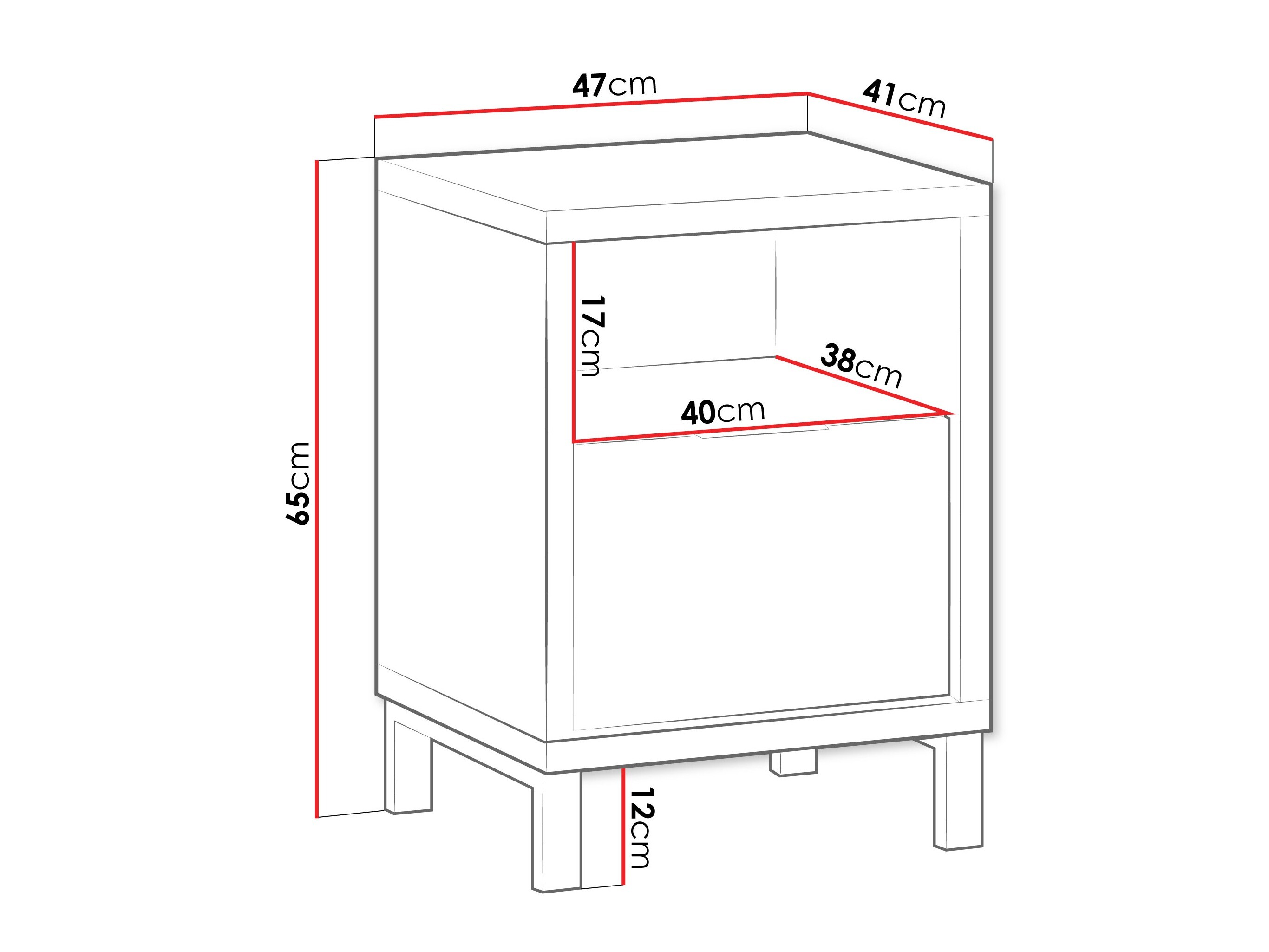 Bedside table Lorsali 112