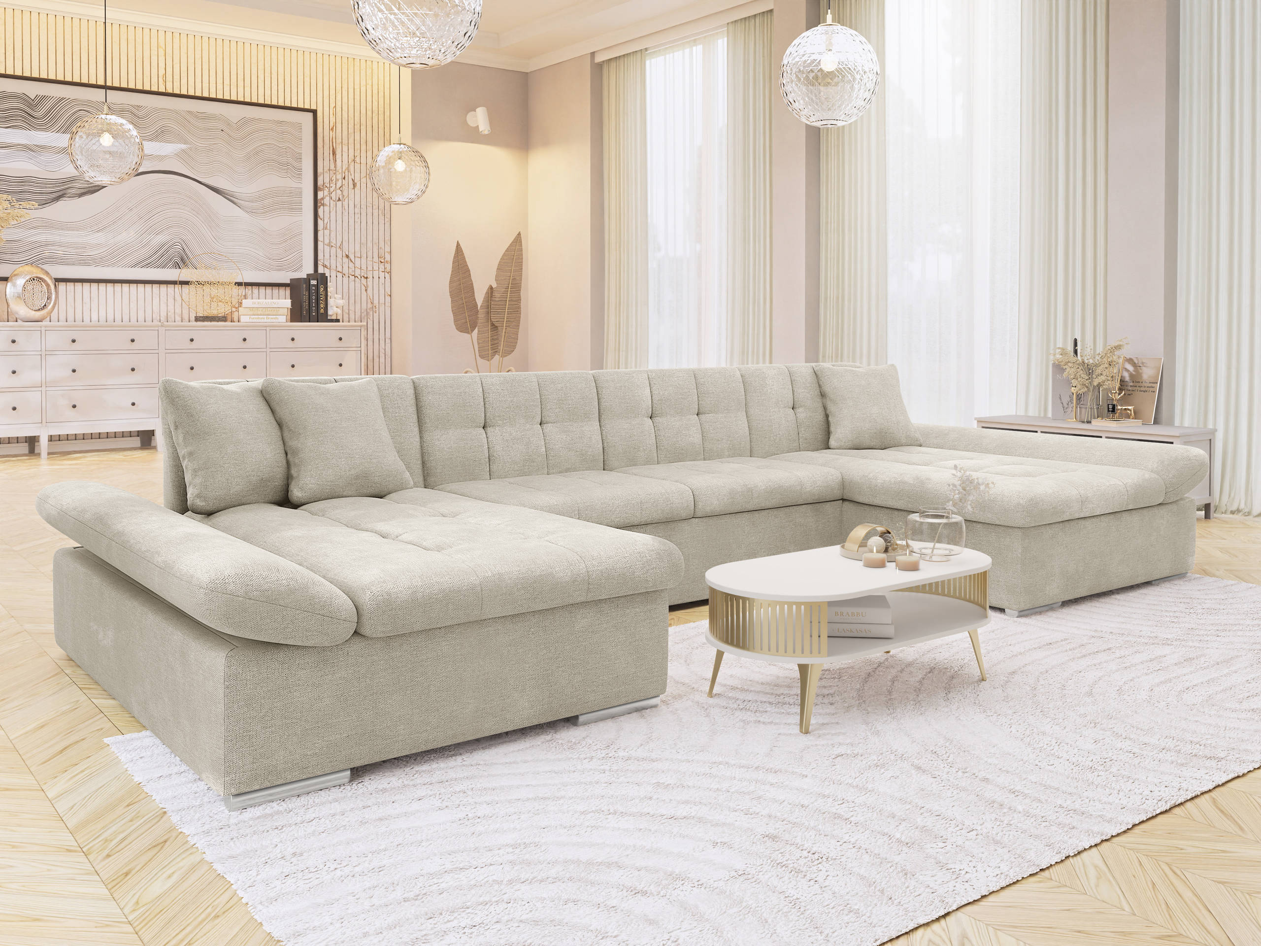 Corner sofa Comfivo Ficus (Spirit Sand)