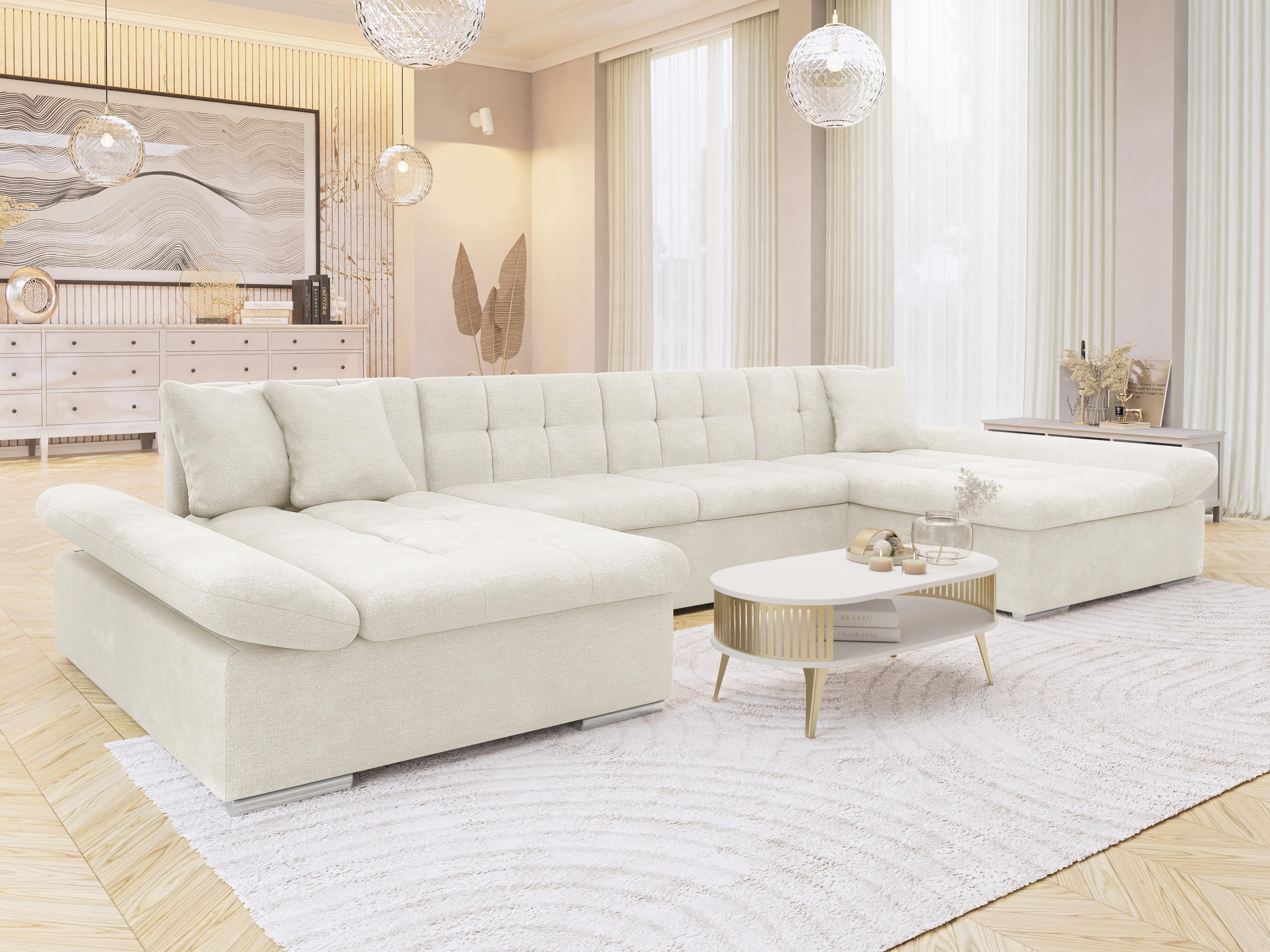 Corner sofa Comfivo Ficus (Spirit White)
