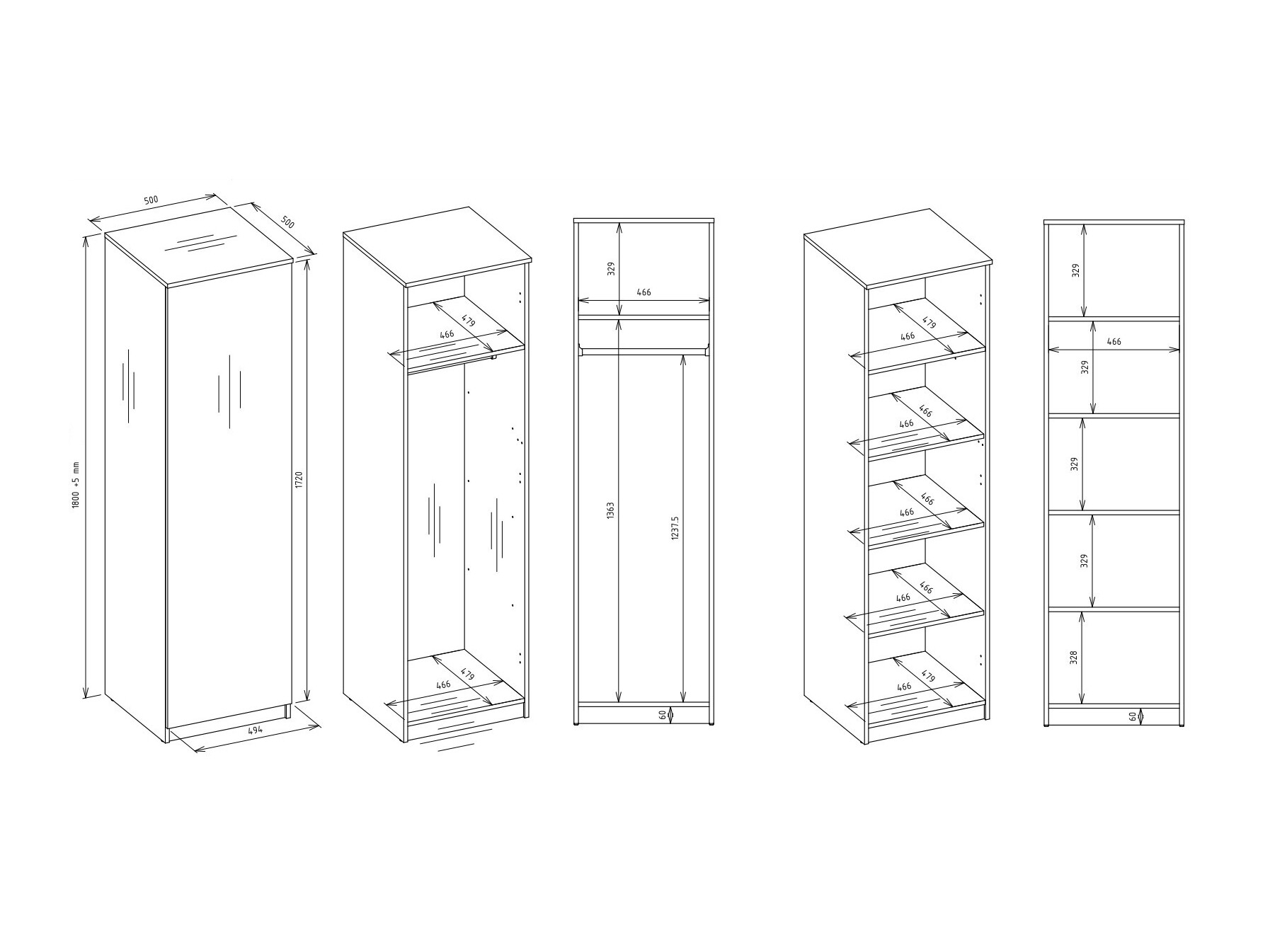 Wardrobe Elbvelu 118 (Sonoma oak)