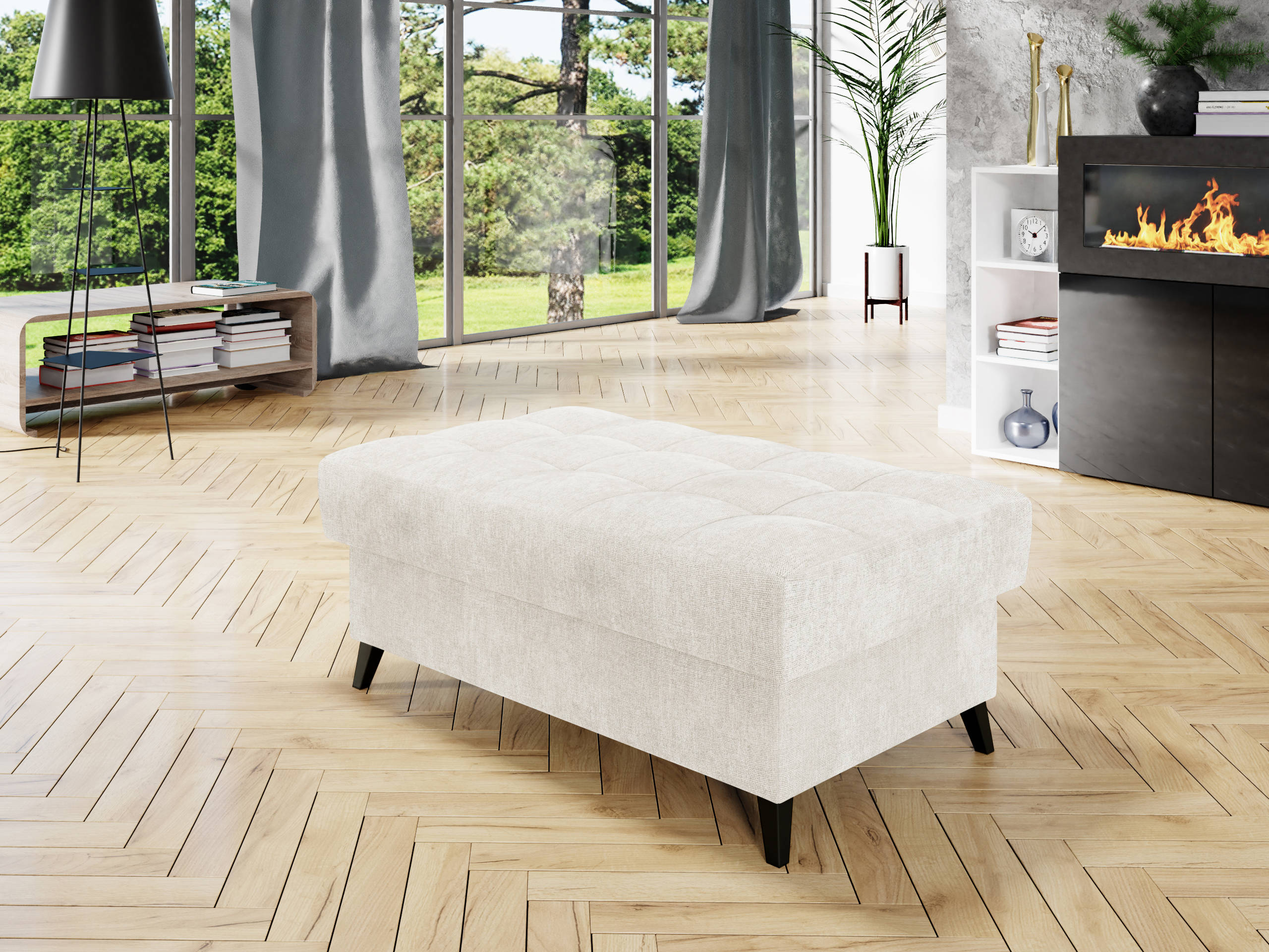 Upholstered bench Comfivo Agnus (Spirit White)