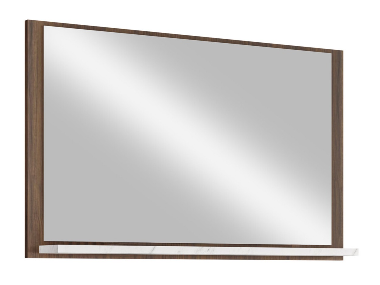 Bathroom mirror Salus (Walnut + White marble)