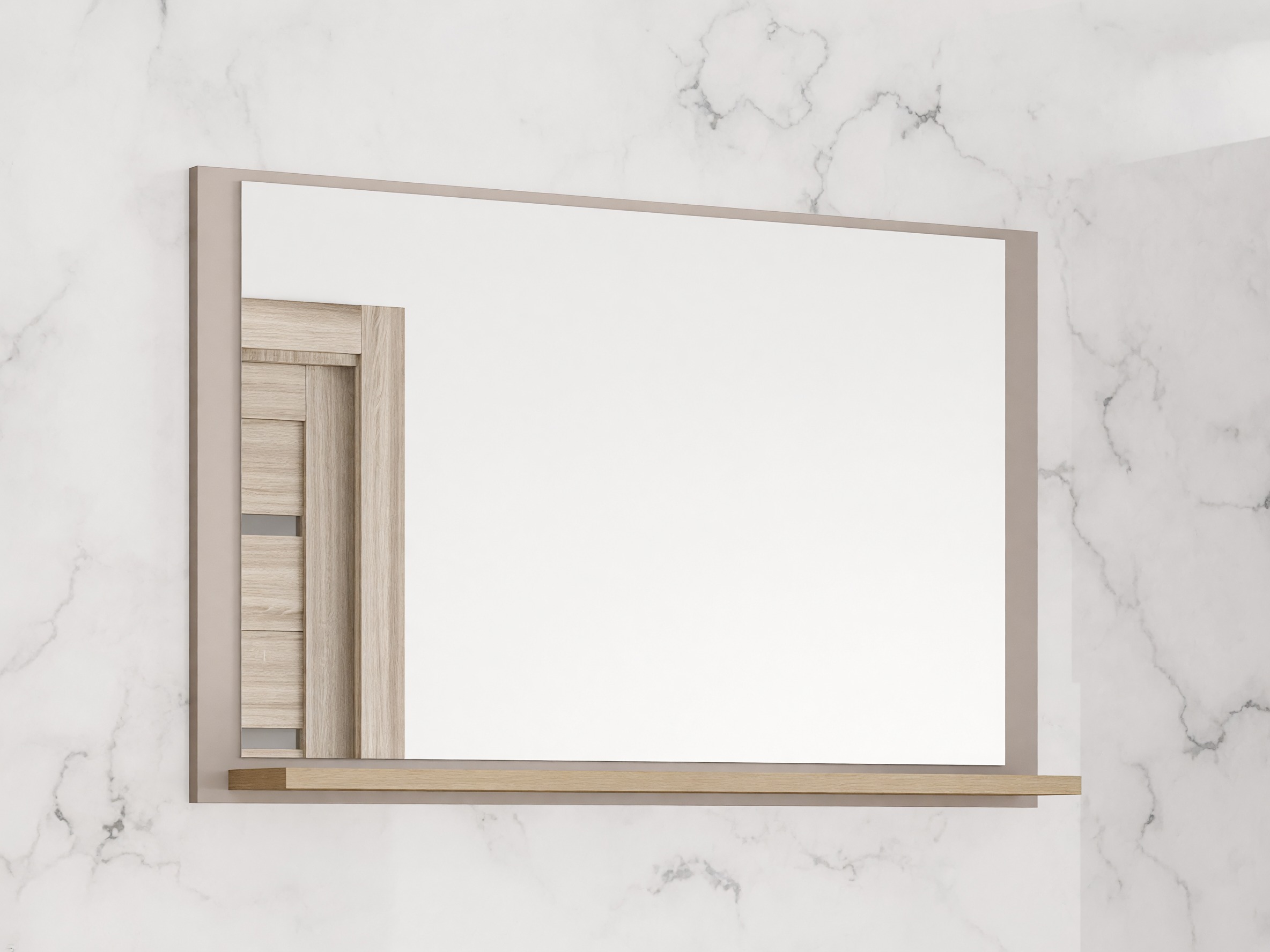 Bathroom mirror Salus (Cashmere + Cremona oak)