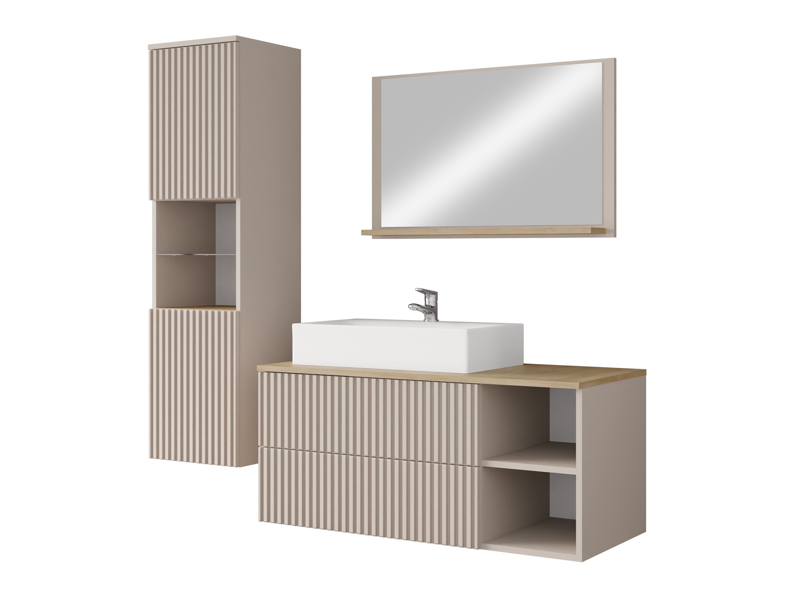Bathroom set Nauta I (Cashmere + Cremona oak)