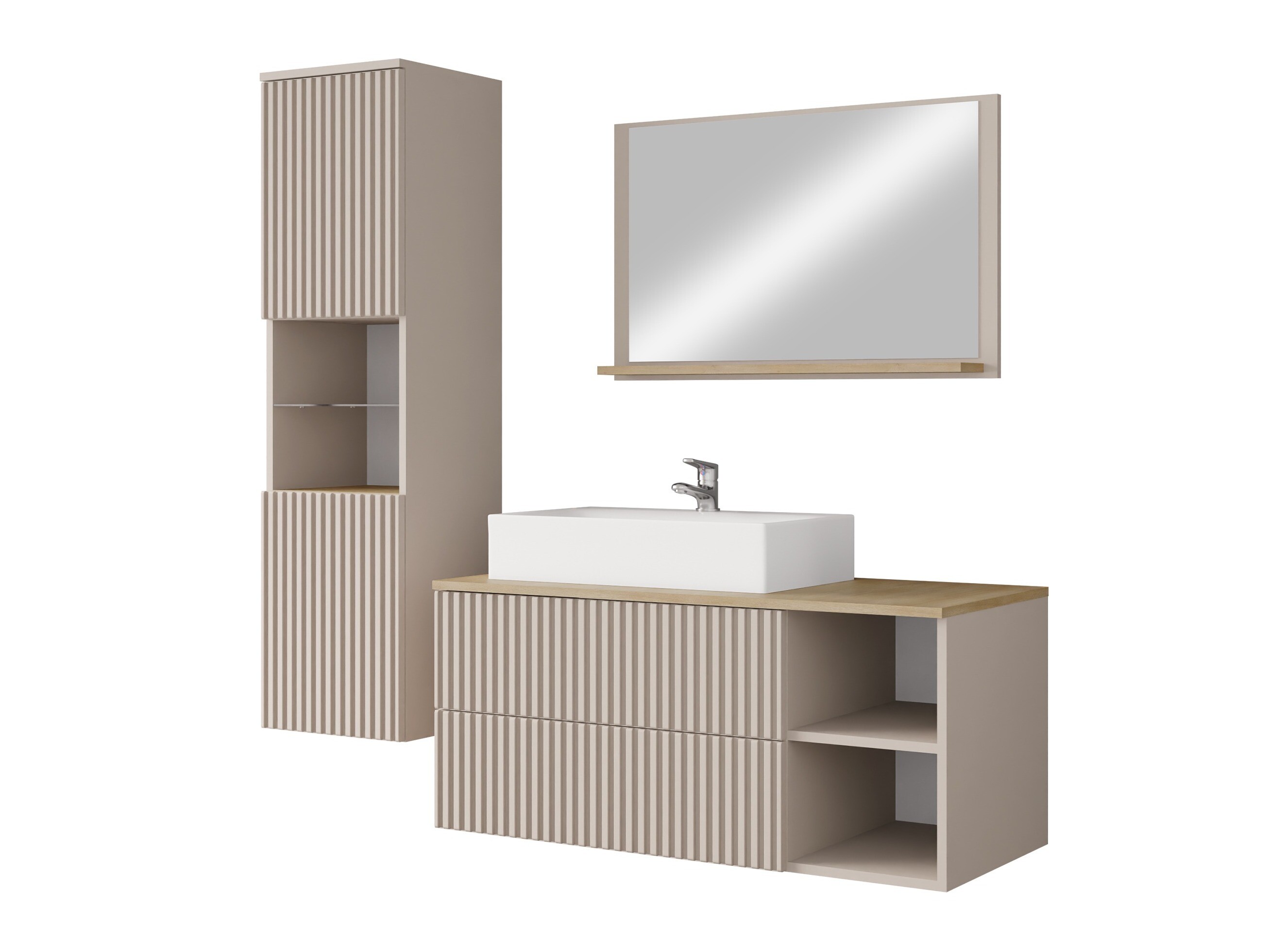 Bathroom set Nauta I (Cashmere + Cremona oak)