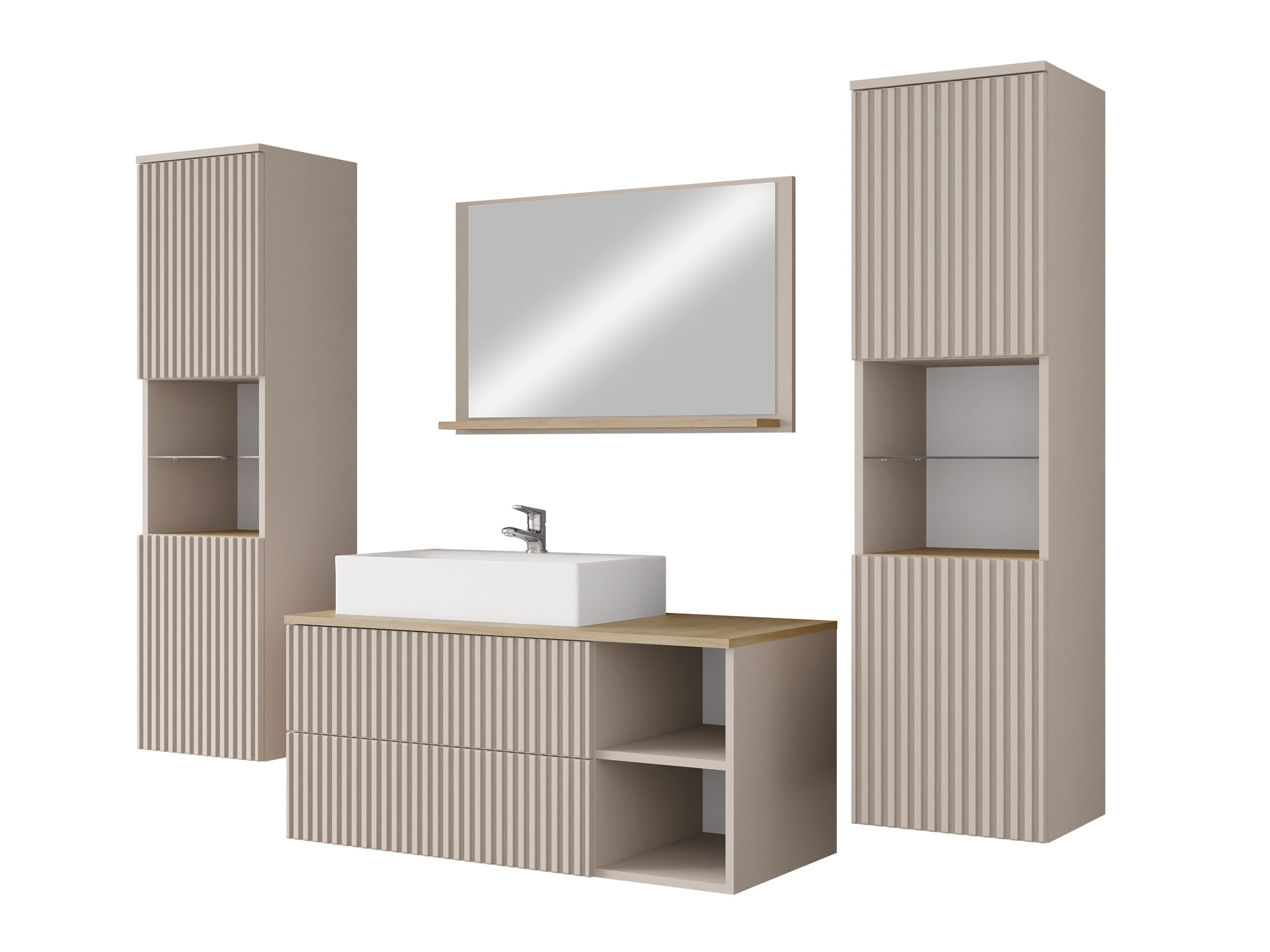 Bathroom set Nauta II (Cashmere + Cremona oak)