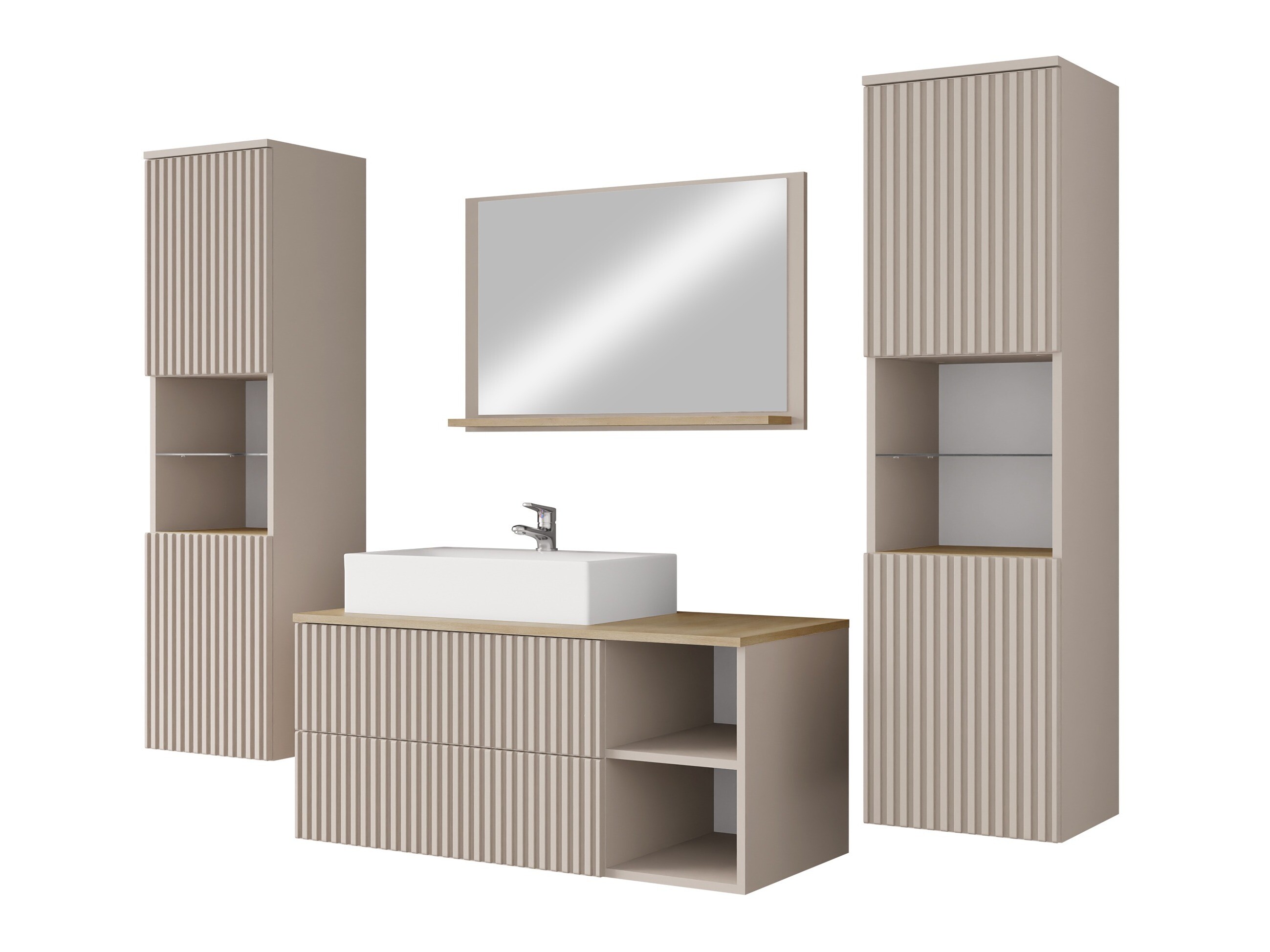 Bathroom set Nauta II (Cashmere + Cremona oak)