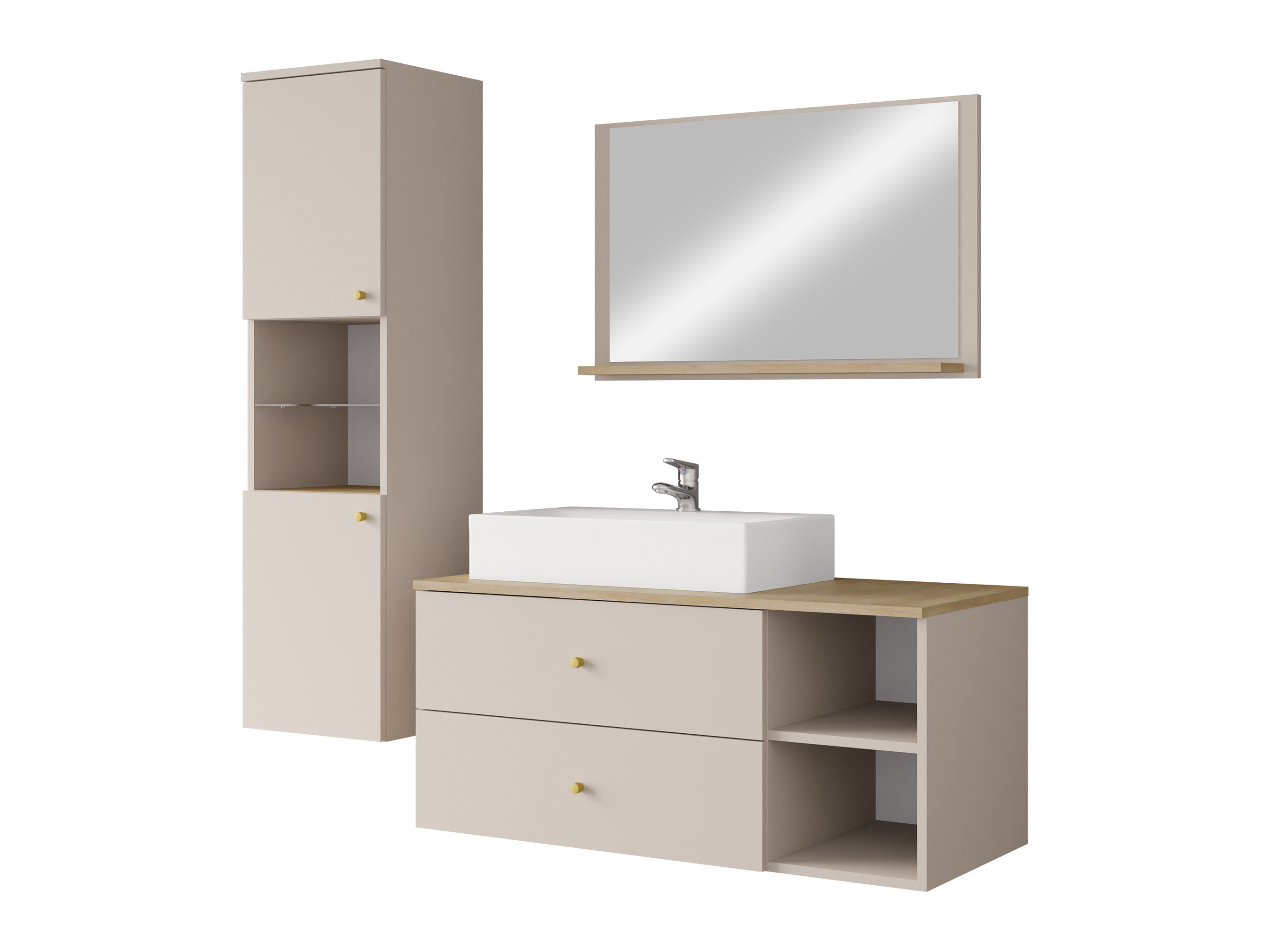 Bathroom set Salus II (Cashmere + Cremona oak)
