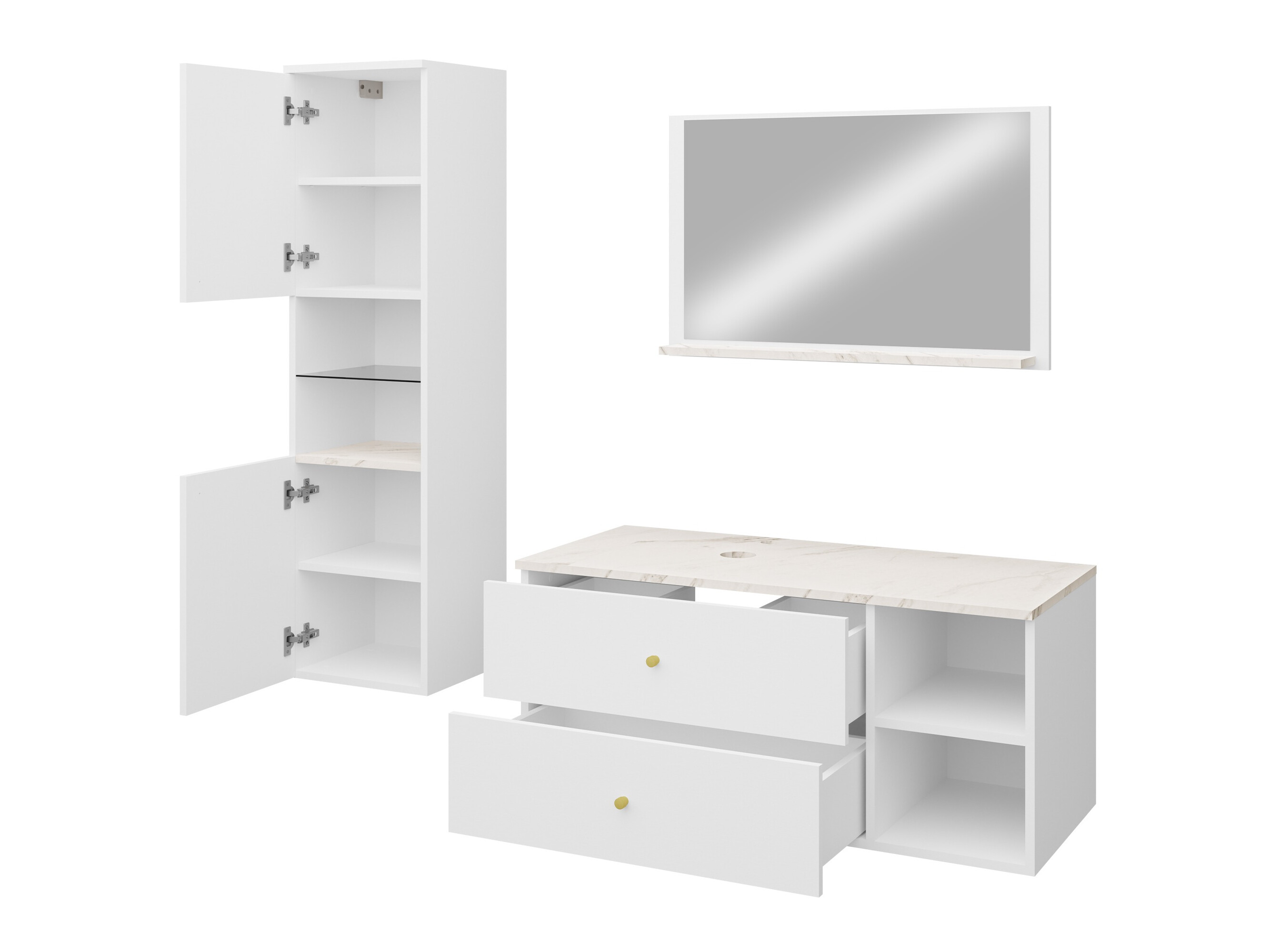 Bathroom set Salus II (Cashmere + Cremona oak)