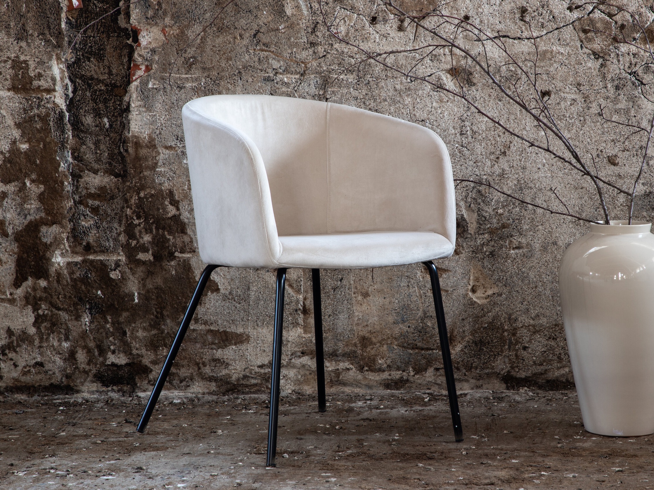 Chair Dallas 2603 (Cream + Black)