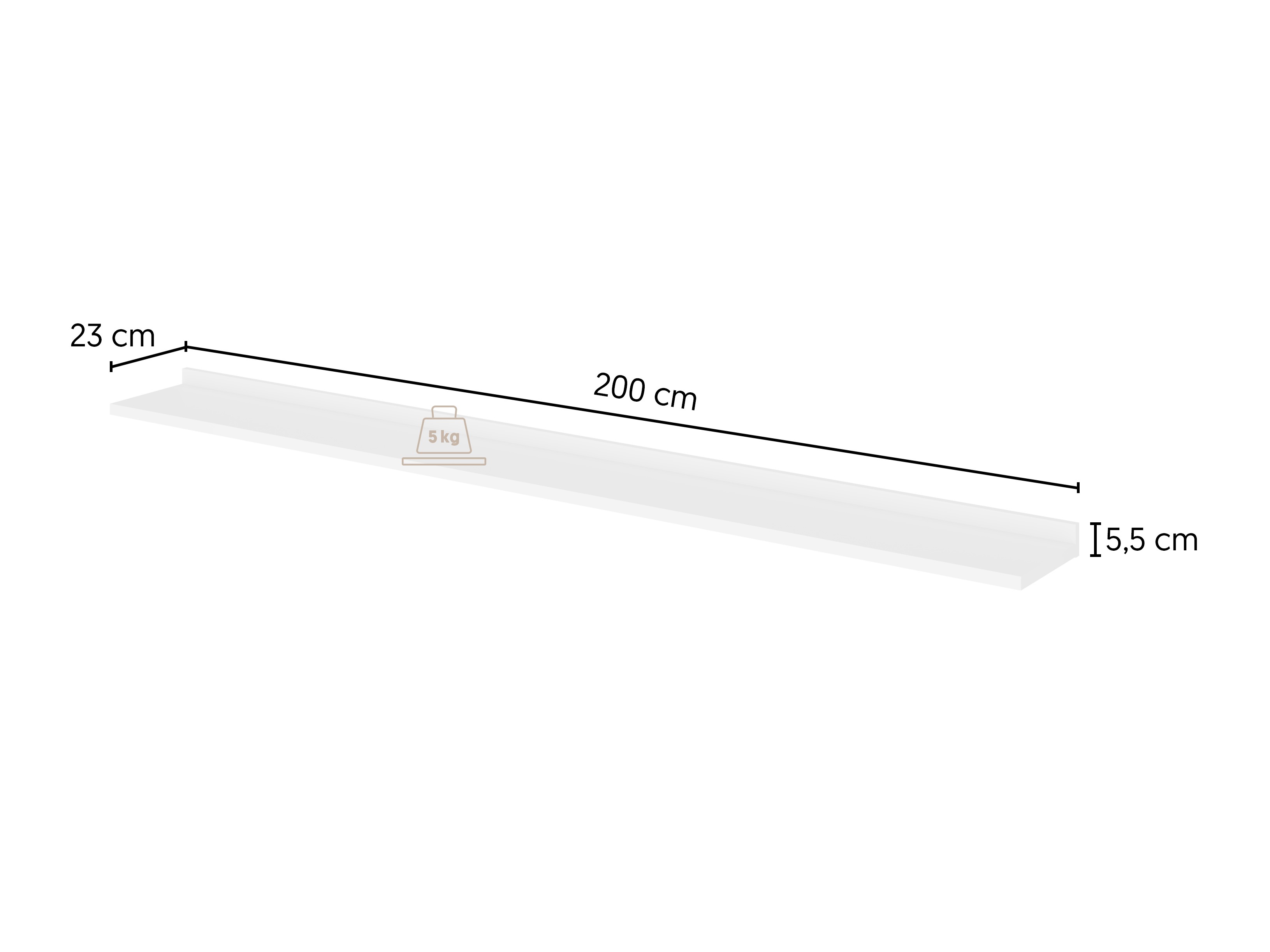 Wall shelf Talevaro 100 (White)