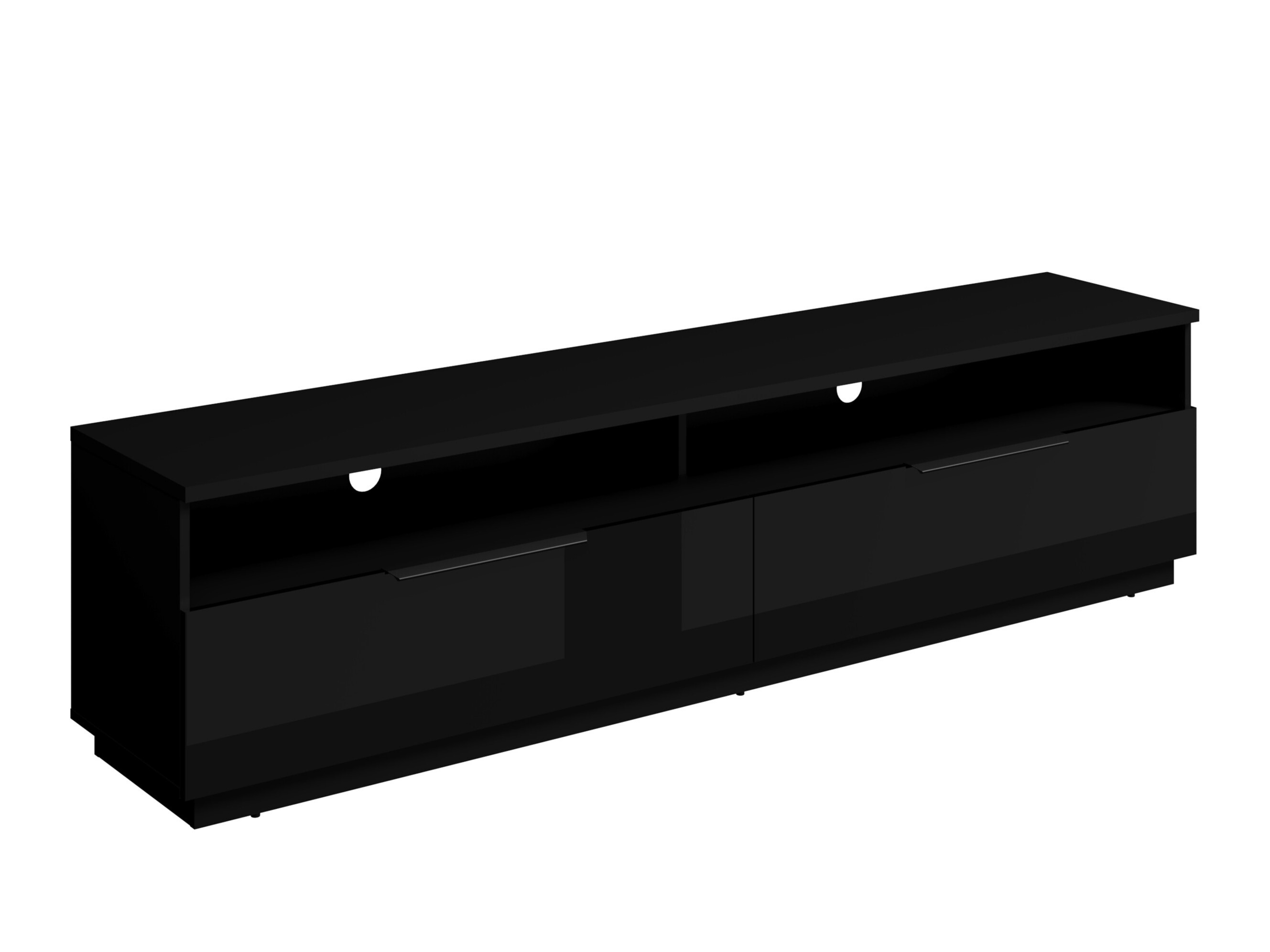 TV stand Talevaro 102 (Black + Glossy black)