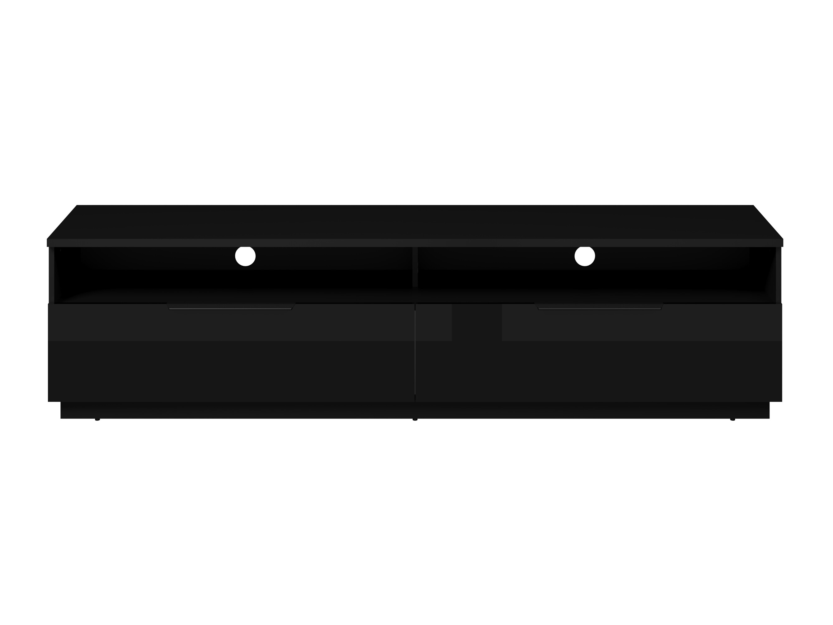 TV stand Talevaro 102 (Black + Glossy black)