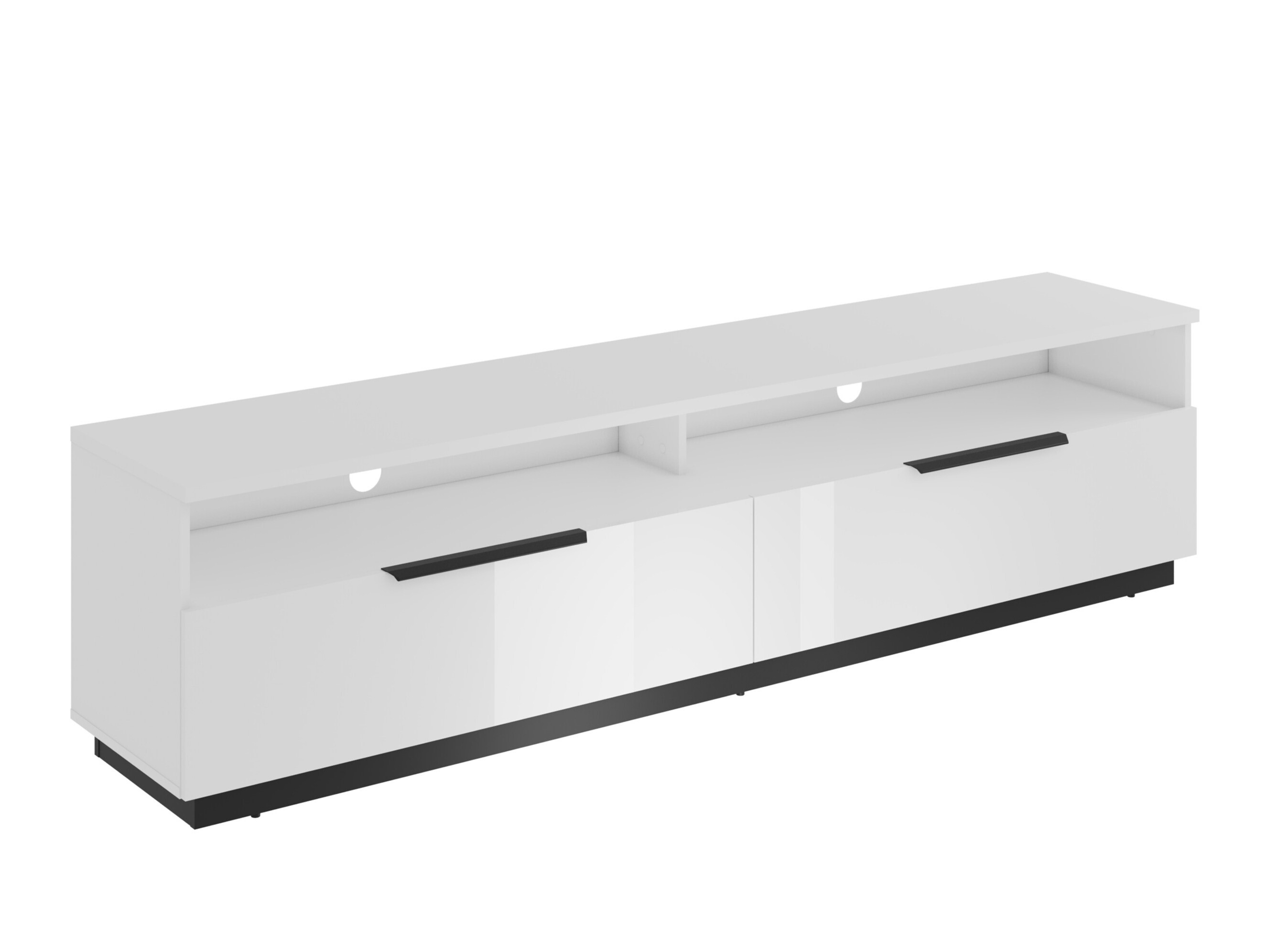 TV stand Talevaro 102 (White + Glossy white)