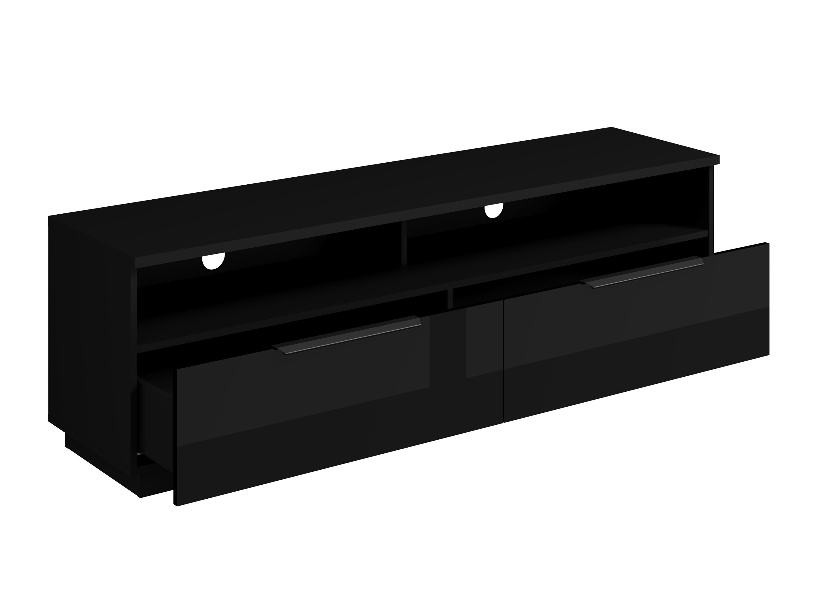 TV stand Talevaro 103 (Black + Glossy black)