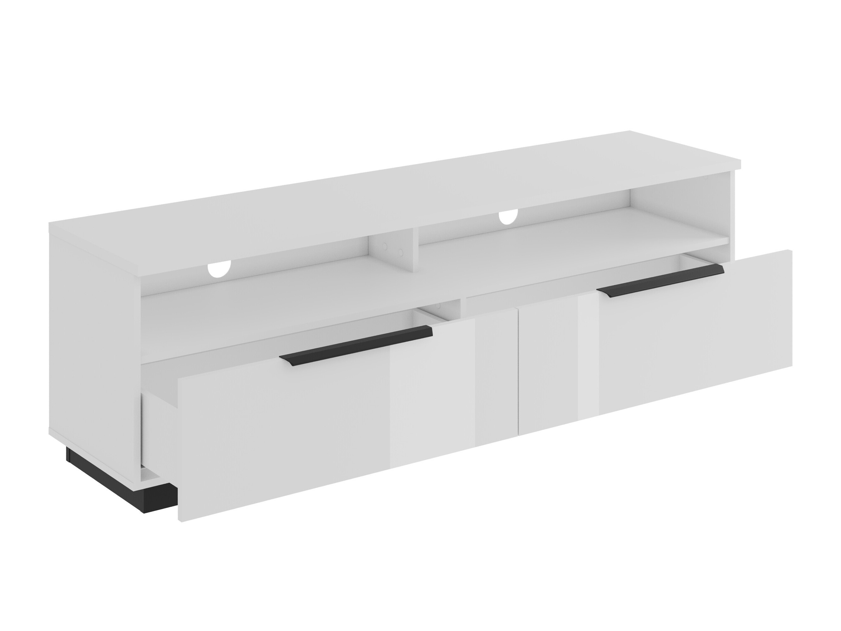 TV stand Talevaro 103 (White + Glossy white)