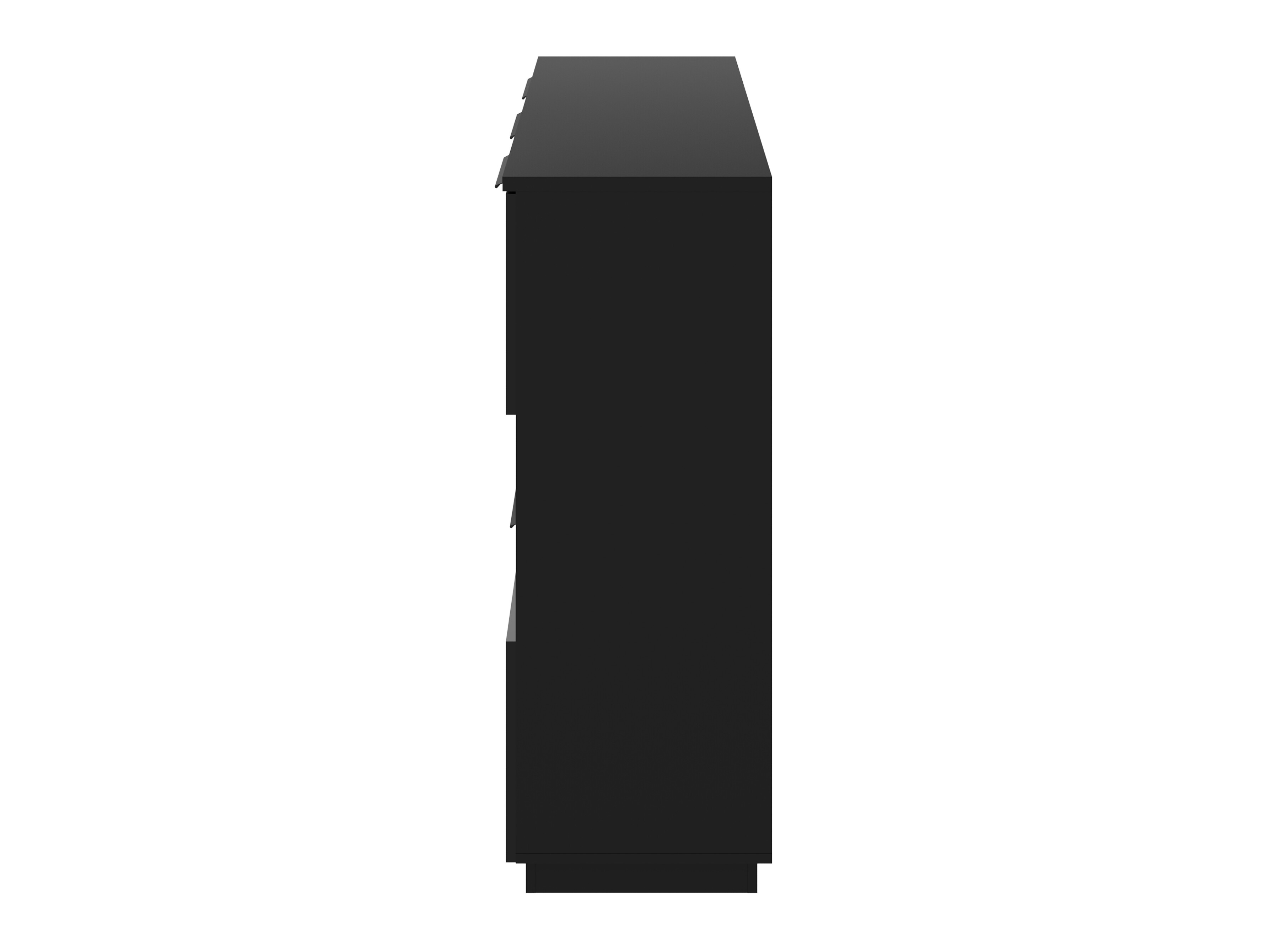 Chest of drawers Talevaro 105 (Black + Glossy black)