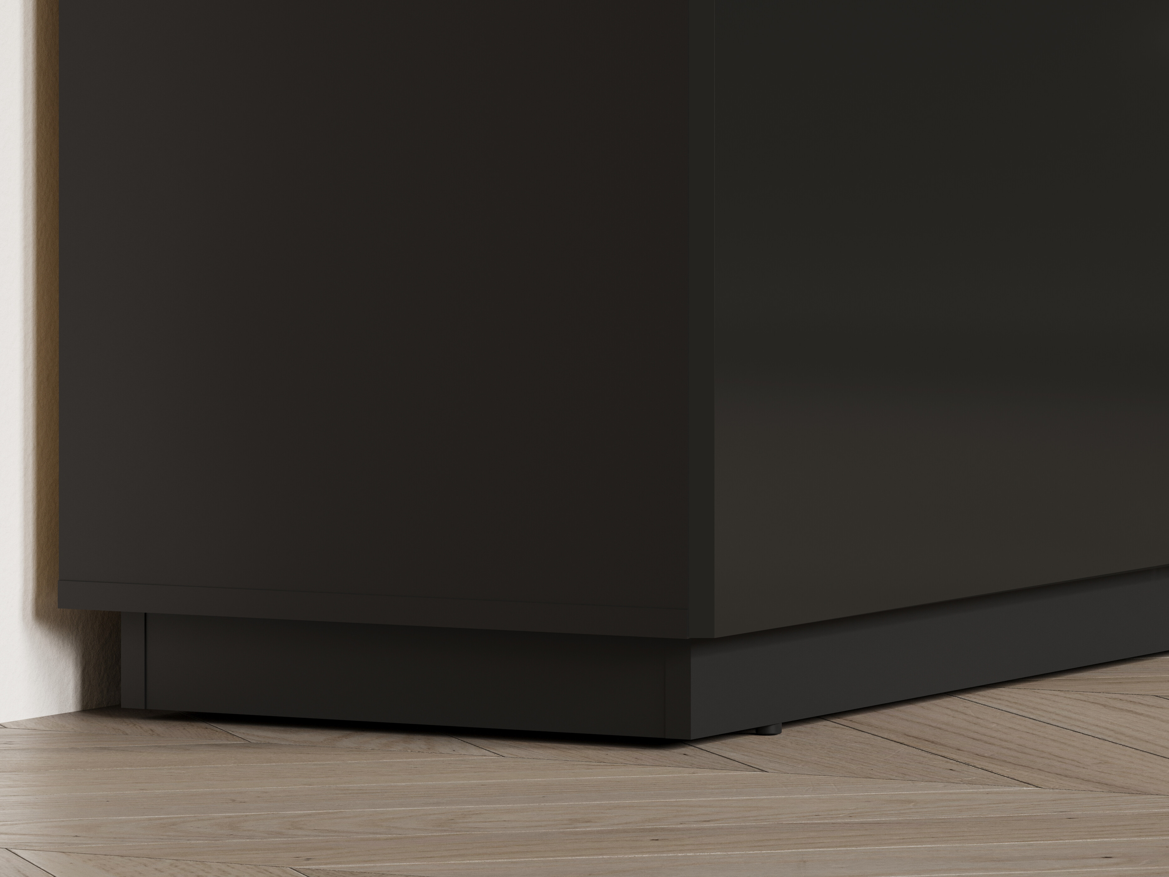 Chest of drawers Talevaro 105 (Black + Glossy black)