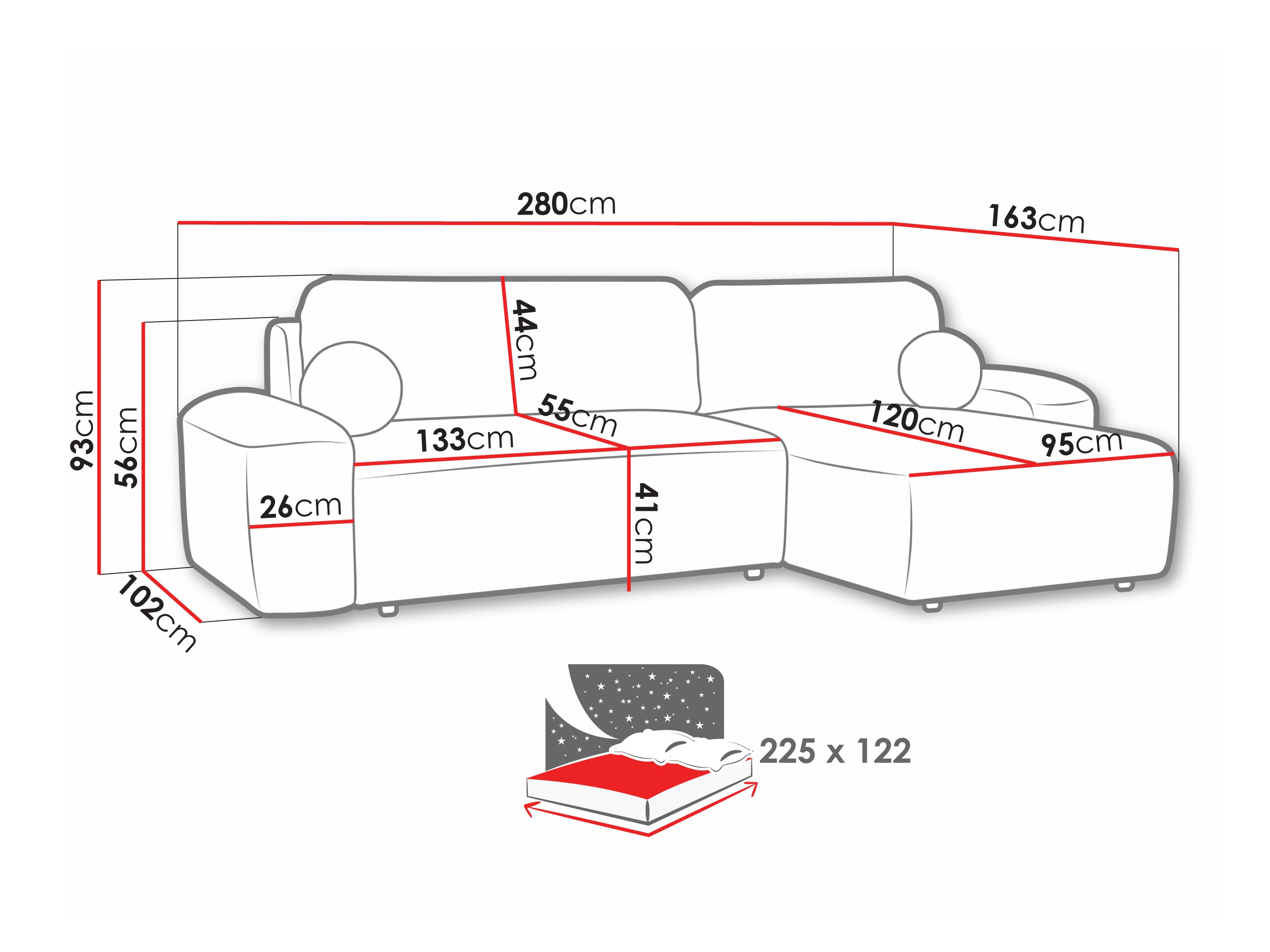 Corner sofa Margate 108 (Quelle 100)