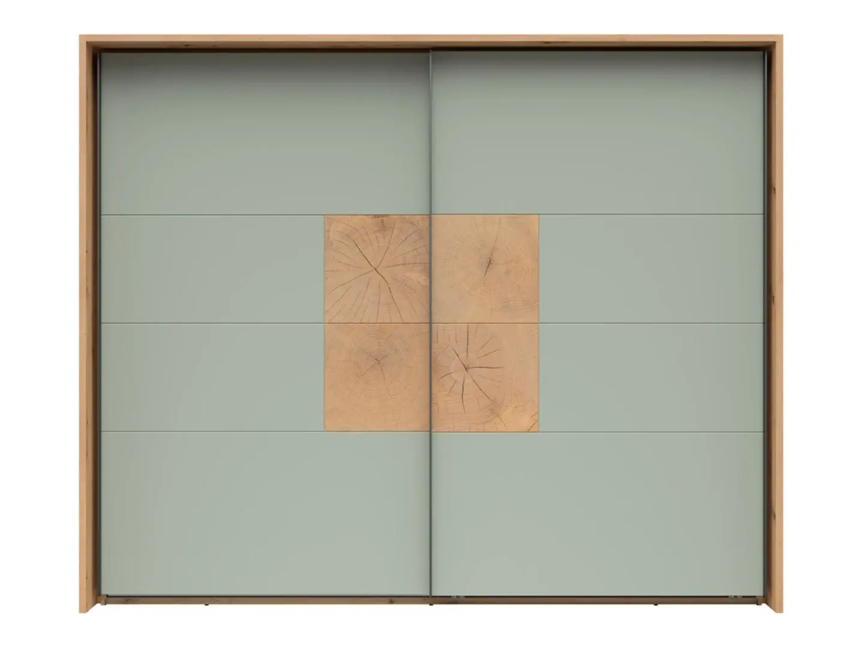 Wardrobe Livcali 108 (Green + Artisan oak)