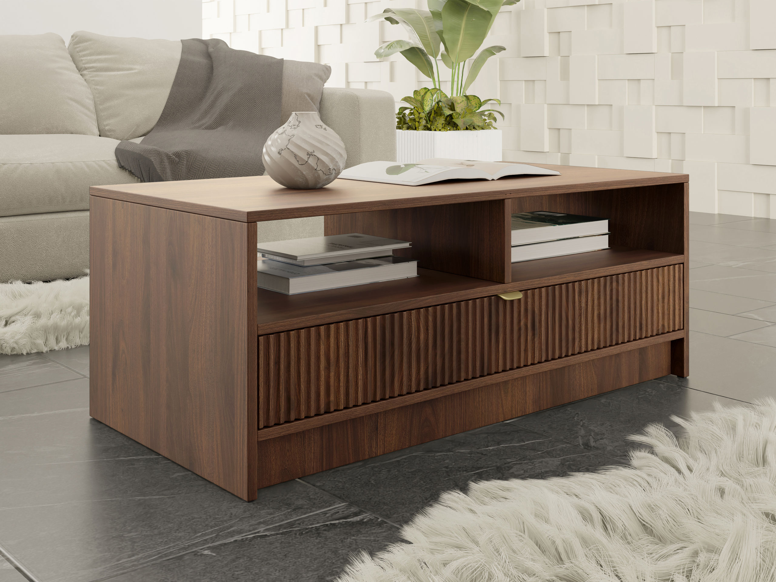 Coffee table Comfivo Papilio (Walnut)