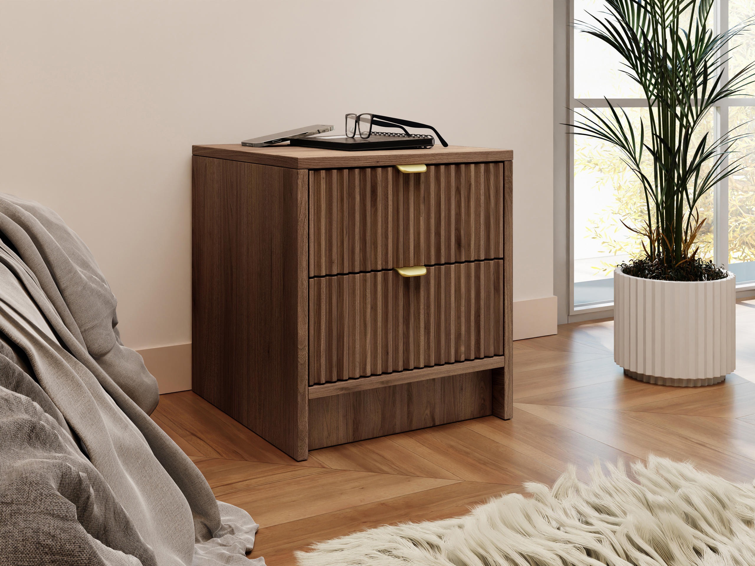 Bedside table Comfivo Papilio (Walnut)