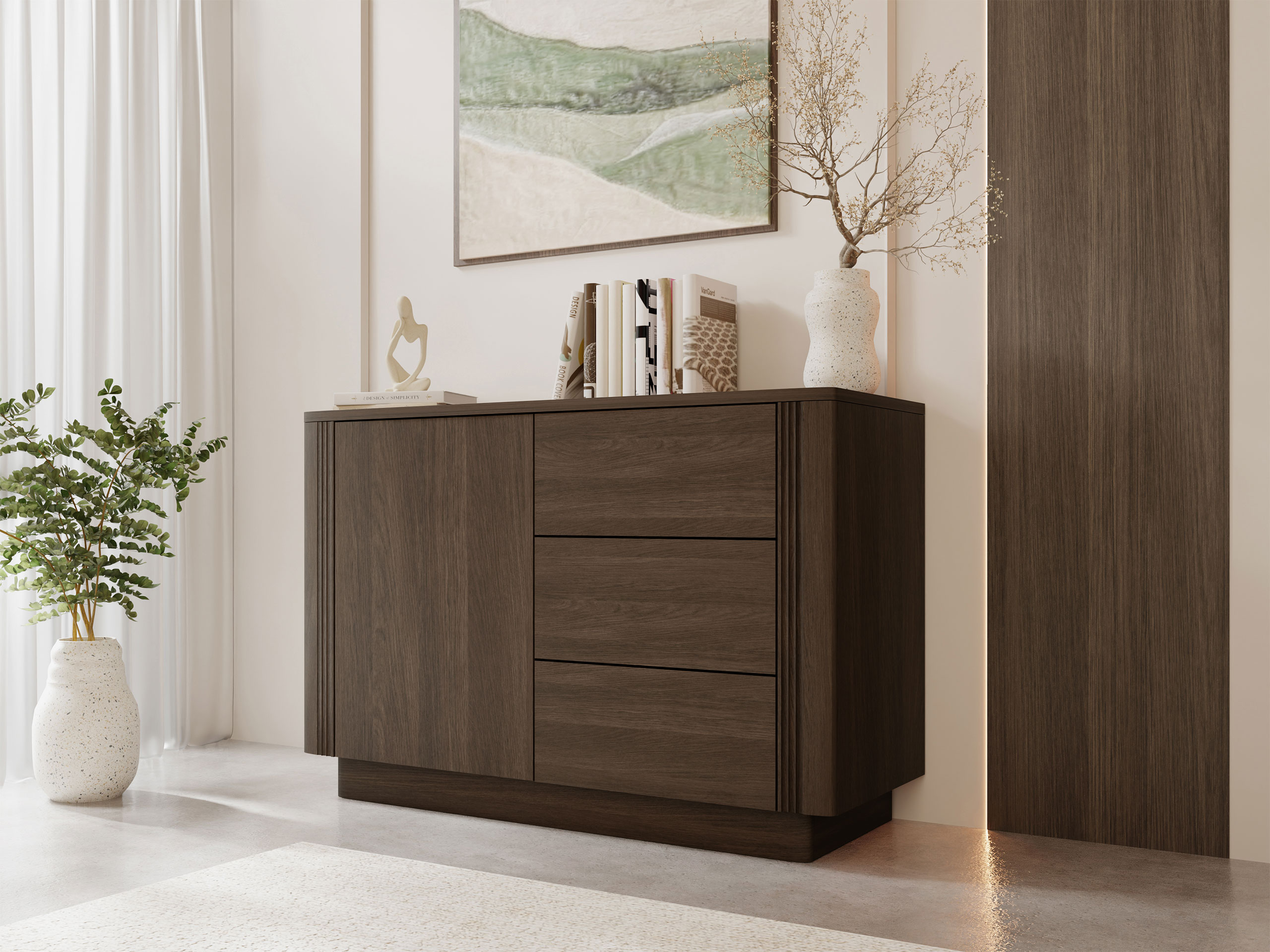 Chest of drawers Comfivo Arbal (Dark oak)